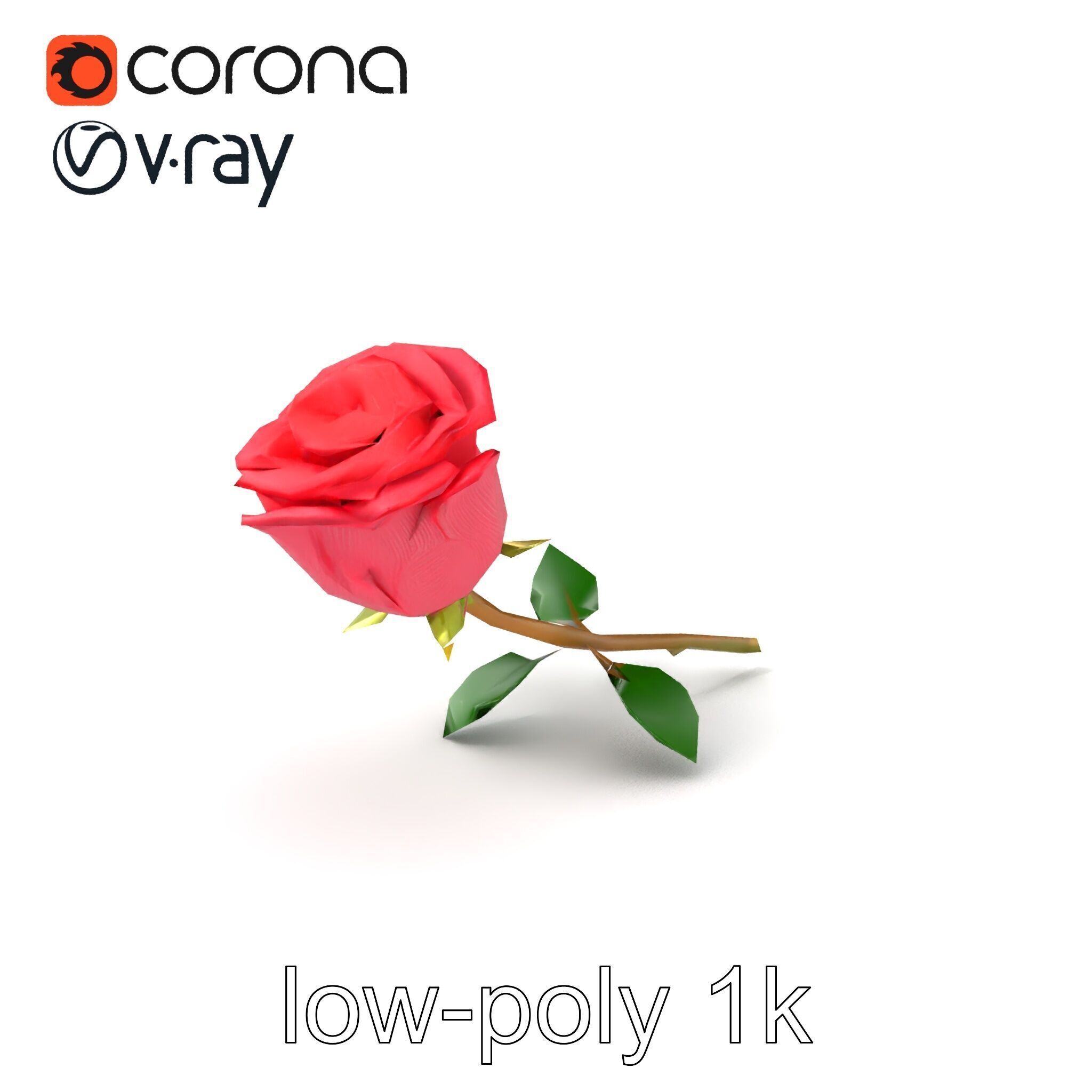 Miniature Rose Flower Model Pack for Stunning Environmental D... Low-poly 3D model_5