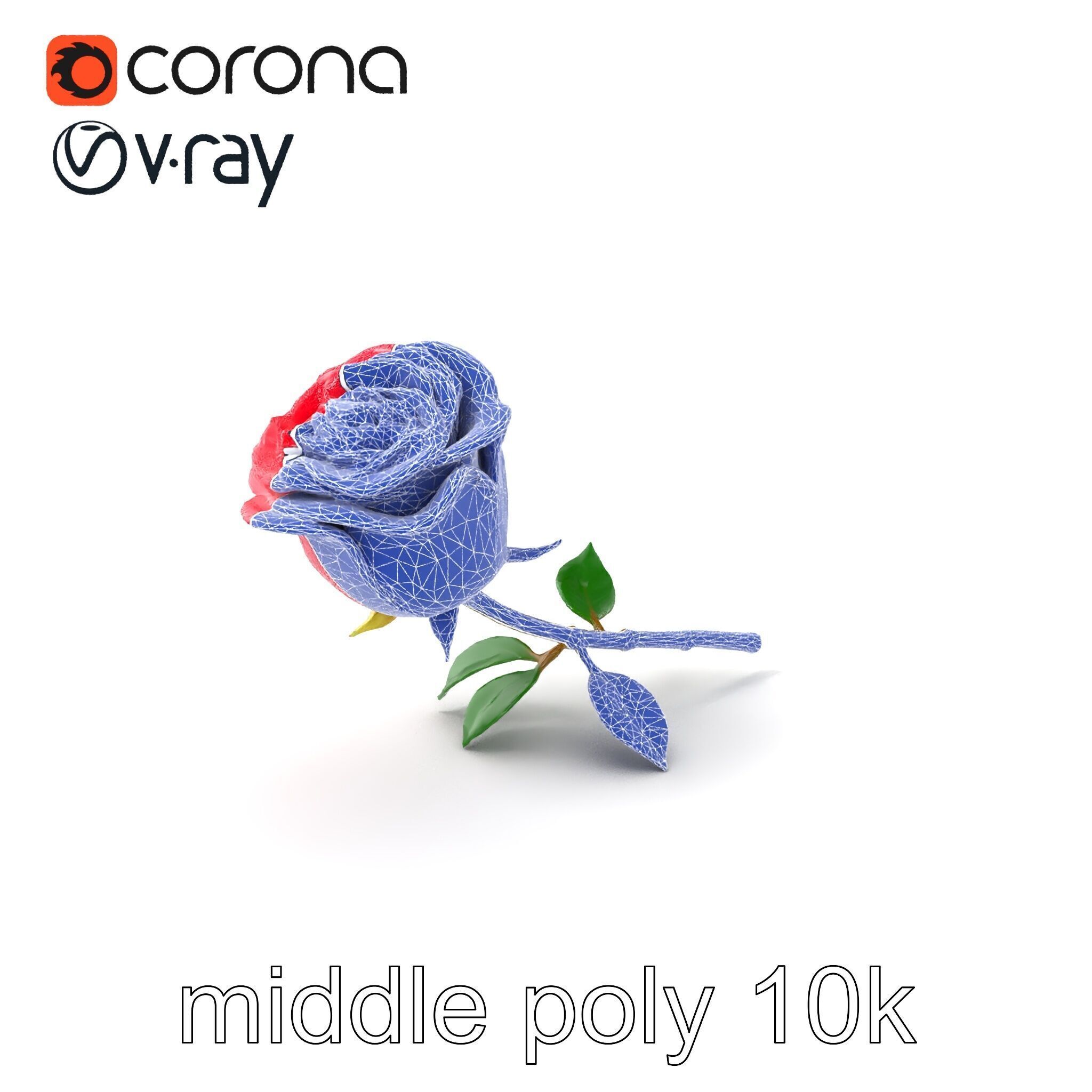 Miniature Rose Flower Model Pack for Stunning Environmental D... Low-poly 3D model_6