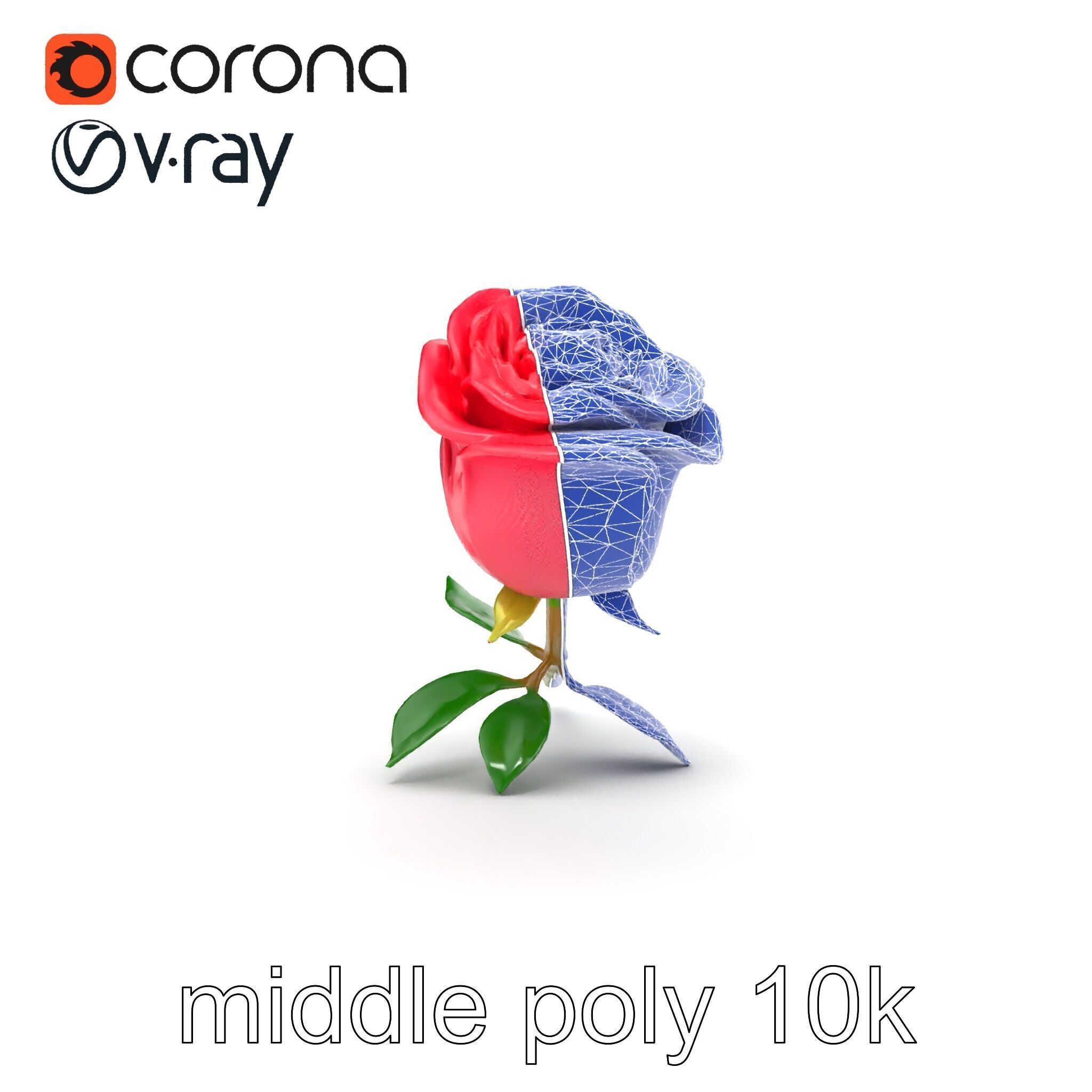Miniature Rose Flower Model Pack for Stunning Environmental D... Low-poly 3D model_27