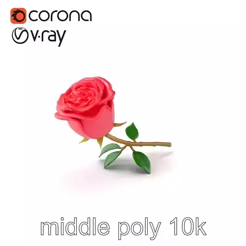 Miniature Rose Flower Model Pack for Stunning Environmental D... Low-poly 3D model