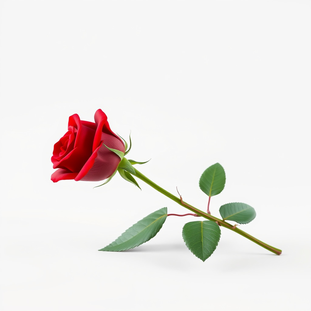 Rosa Gallica Red Rose Velvety Flower model pack Low-poly 3D model_3