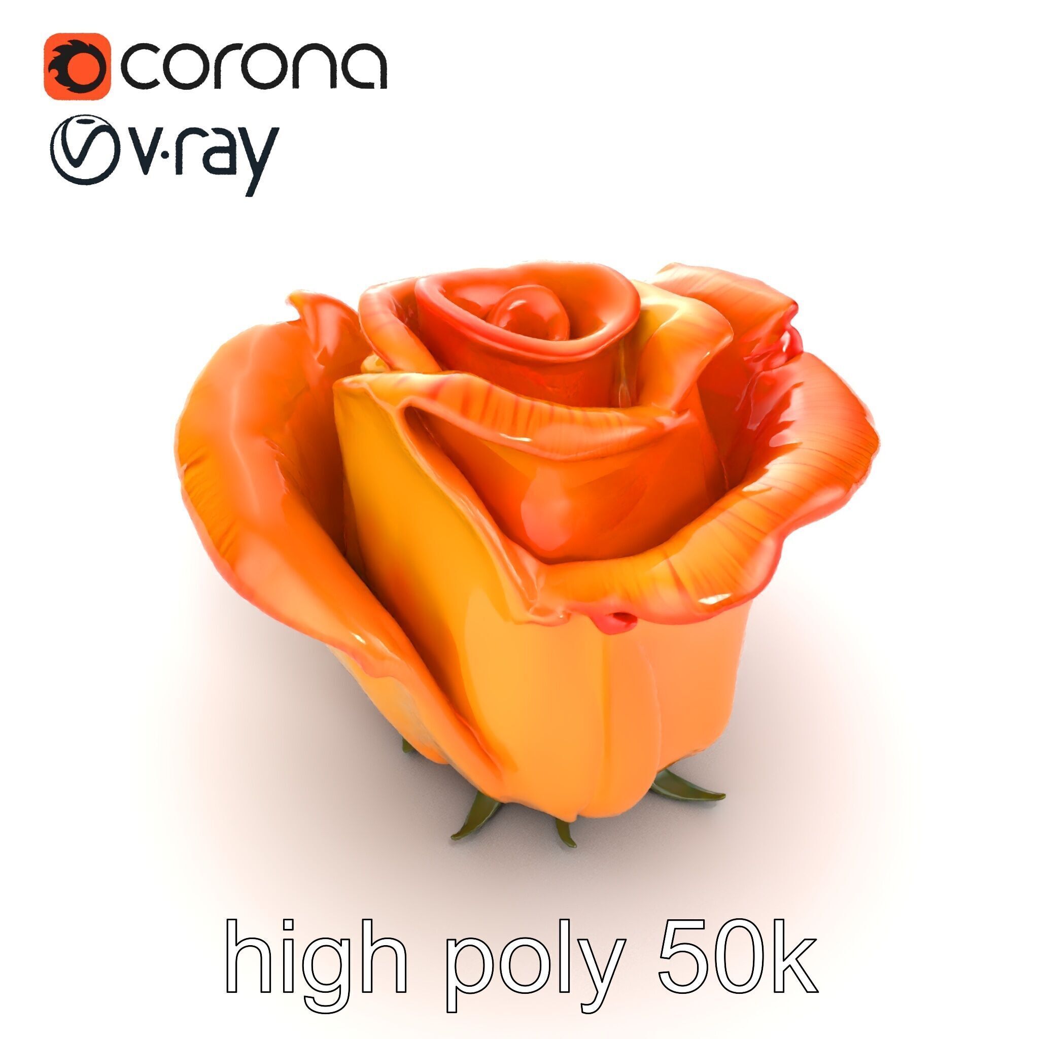 Rose Variety Beauty Blossoms model pack Low-poly 3D model_22