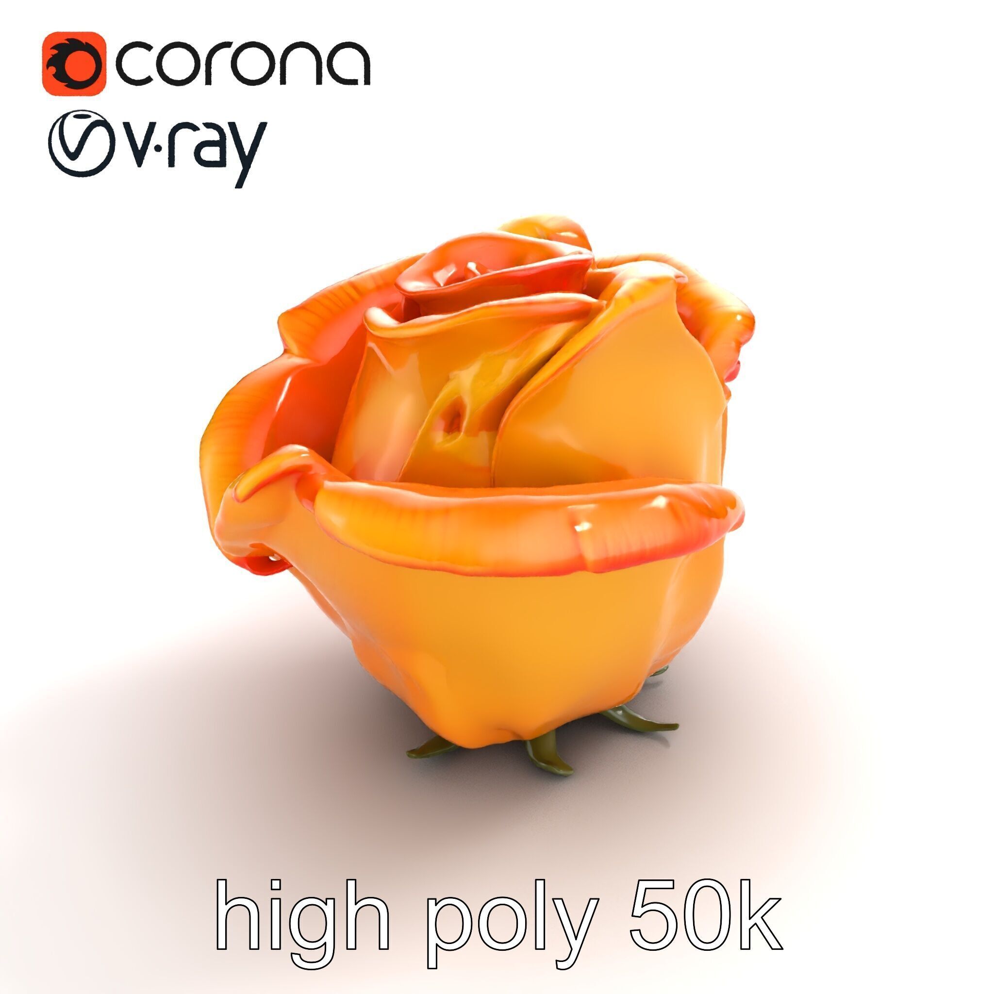 Rose Variety Beauty Blossoms model pack Low-poly 3D model_9