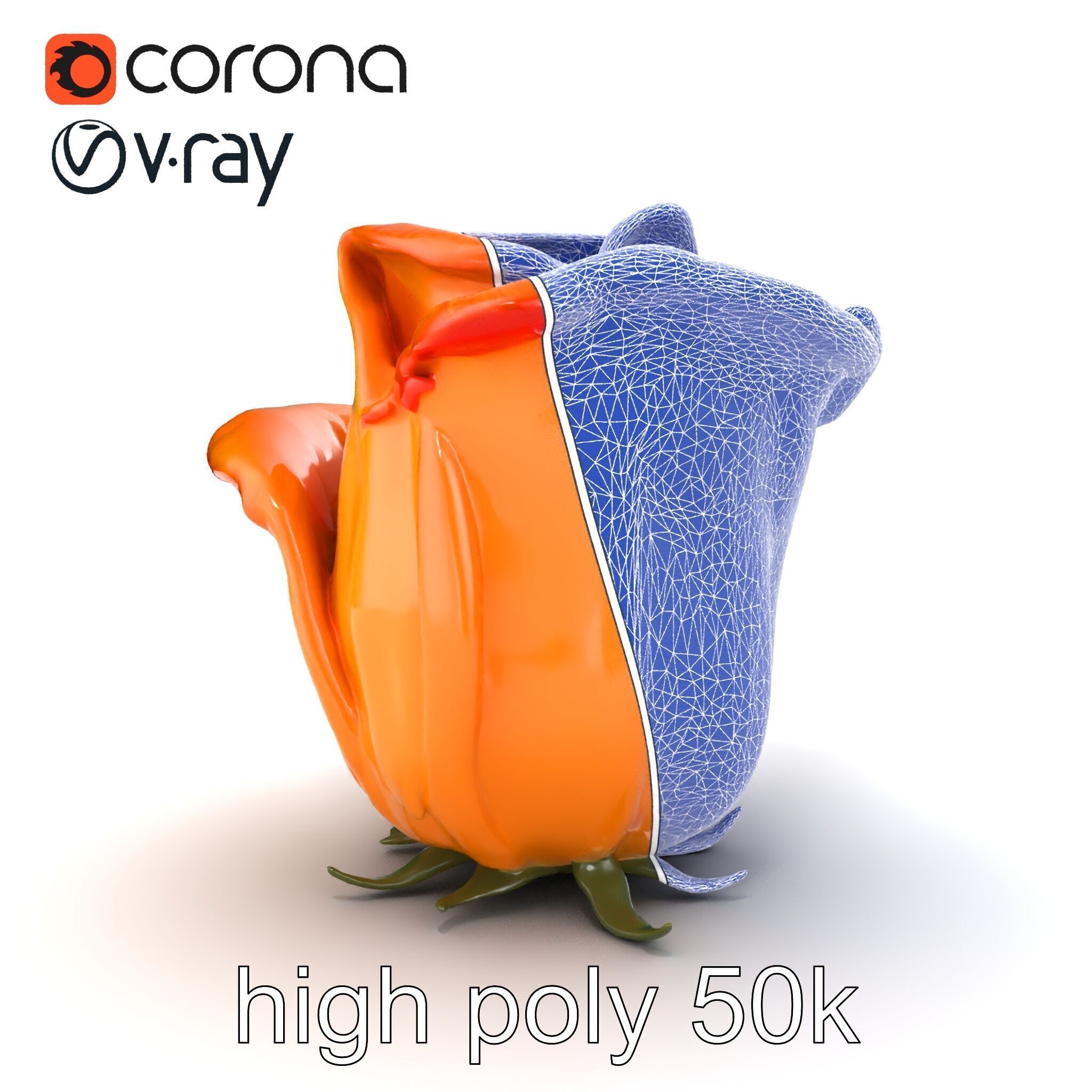 Rose Variety Beauty Blossoms model pack Low-poly 3D model_28