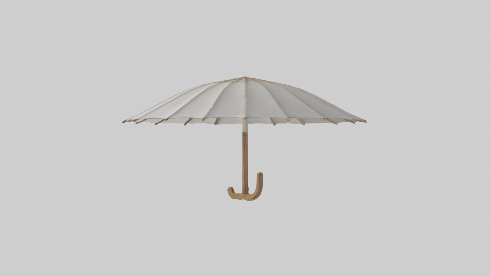 Parasol model Low-poly 3D model_10