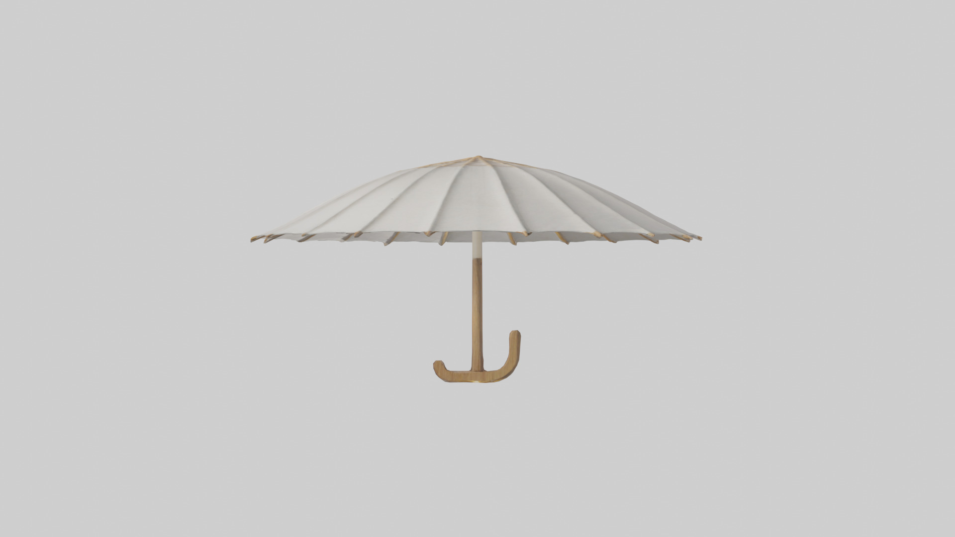 Parasol model Low-poly 3D model_9