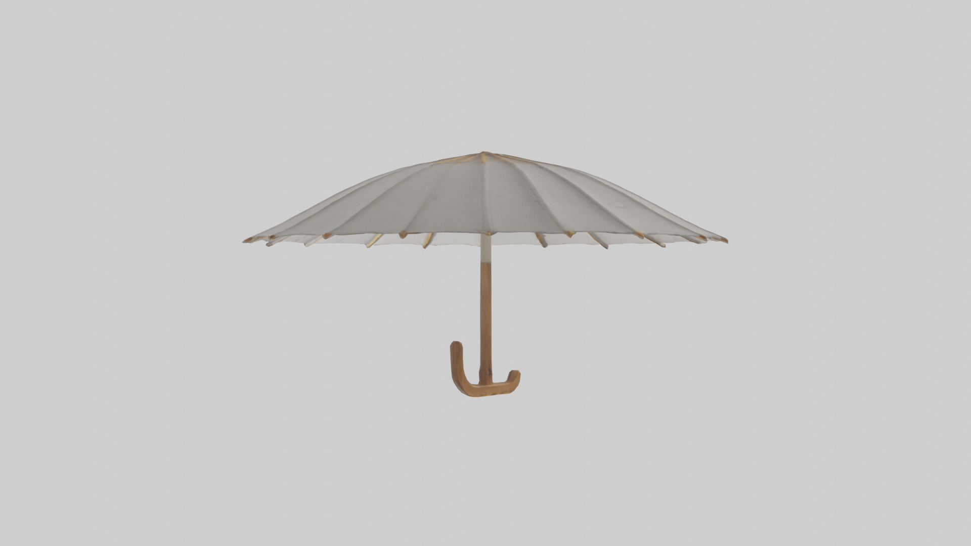 Parasol model Low-poly 3D model_1