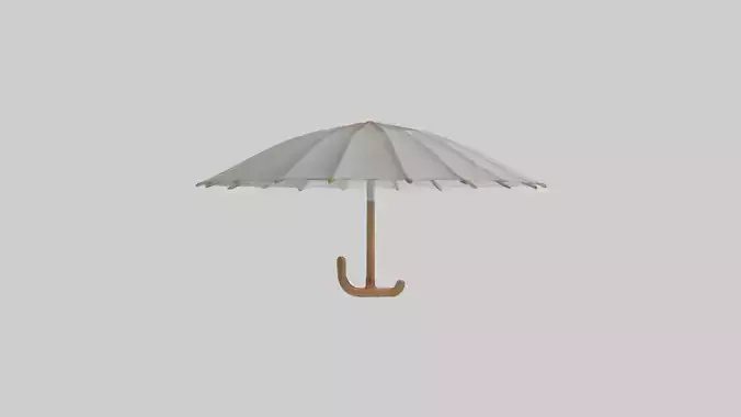 Parasol model Low-poly 3D model