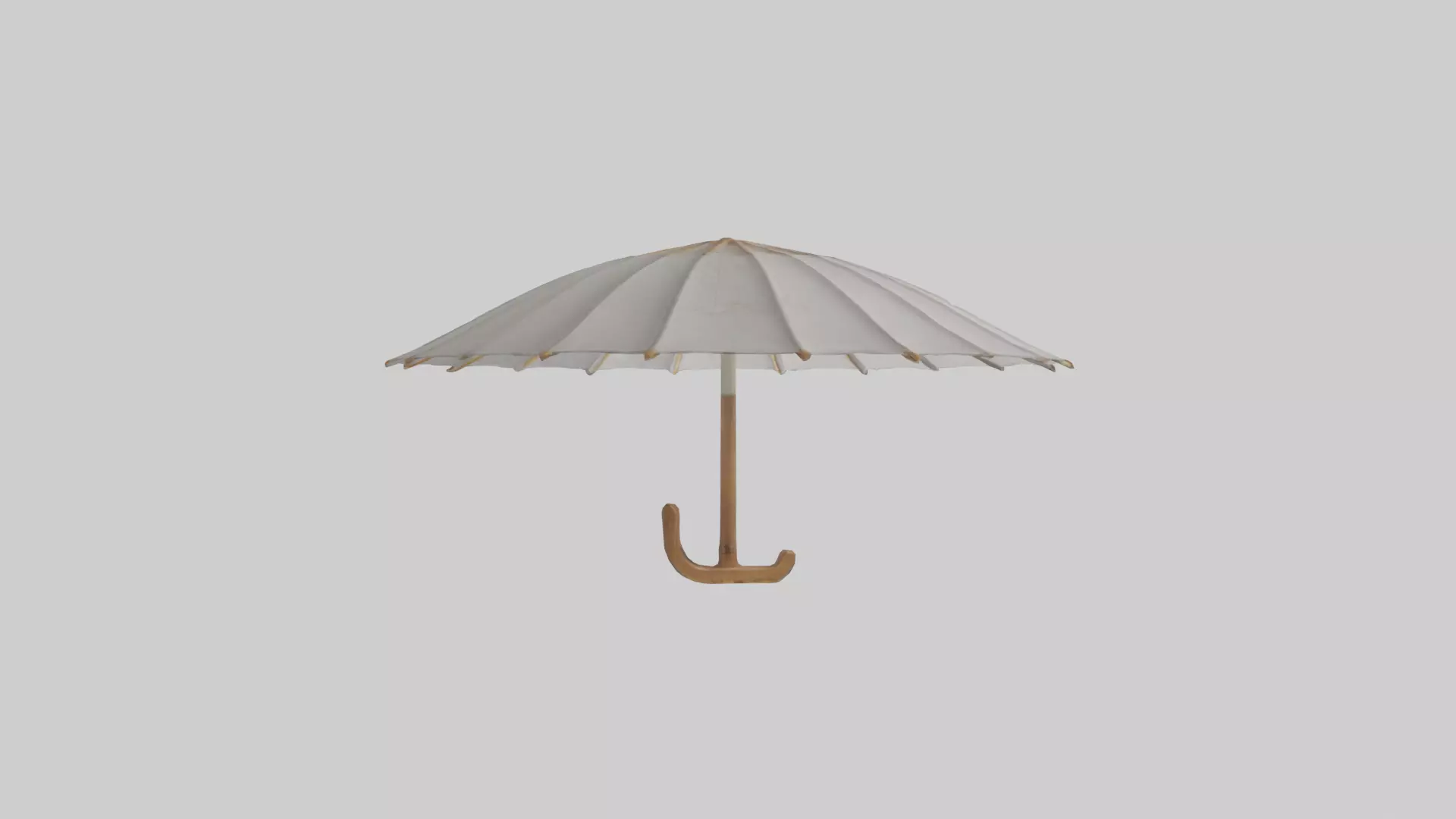 Parasol model Low-poly 3D model_0