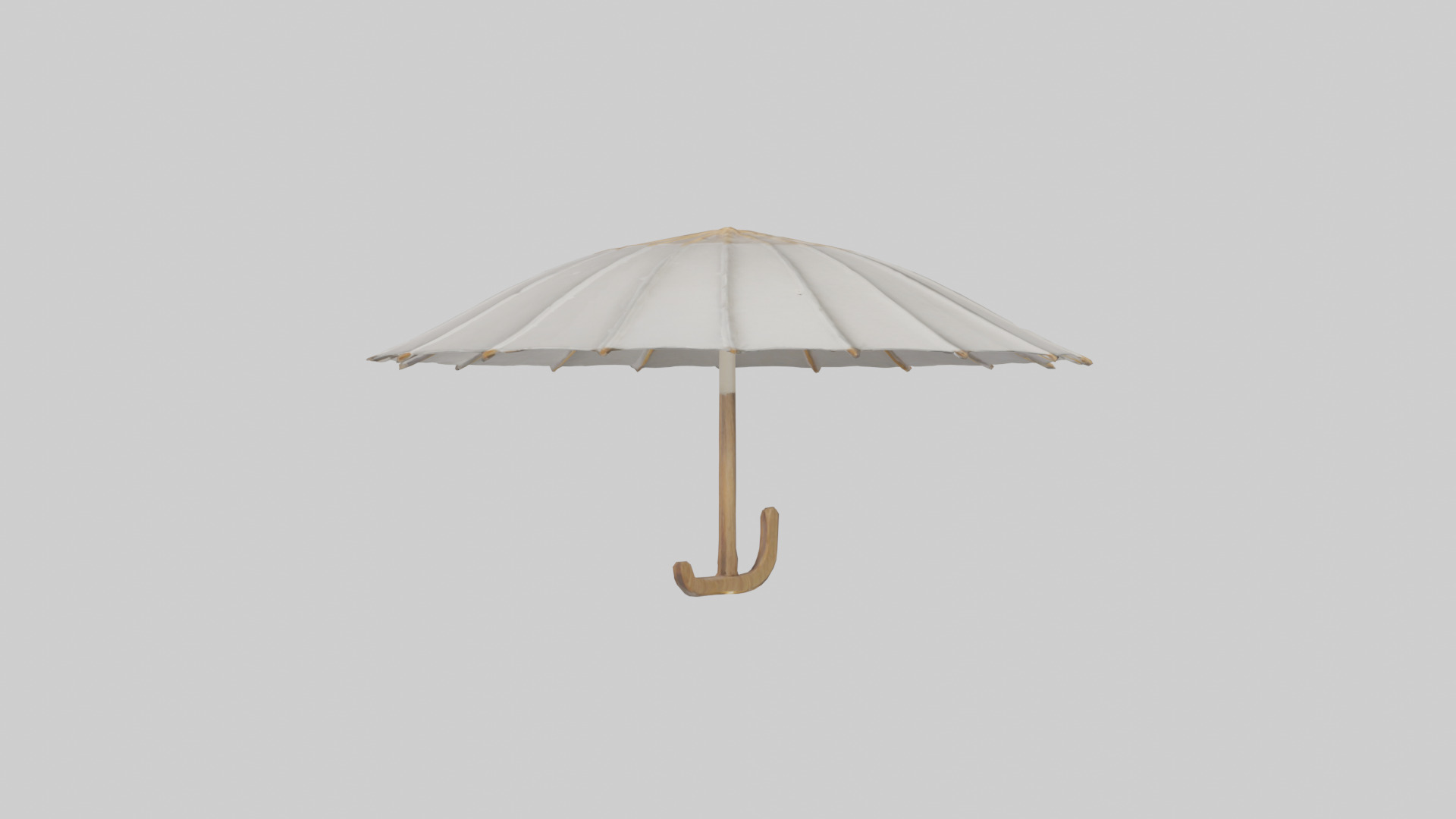 Parasol model Low-poly 3D model_11