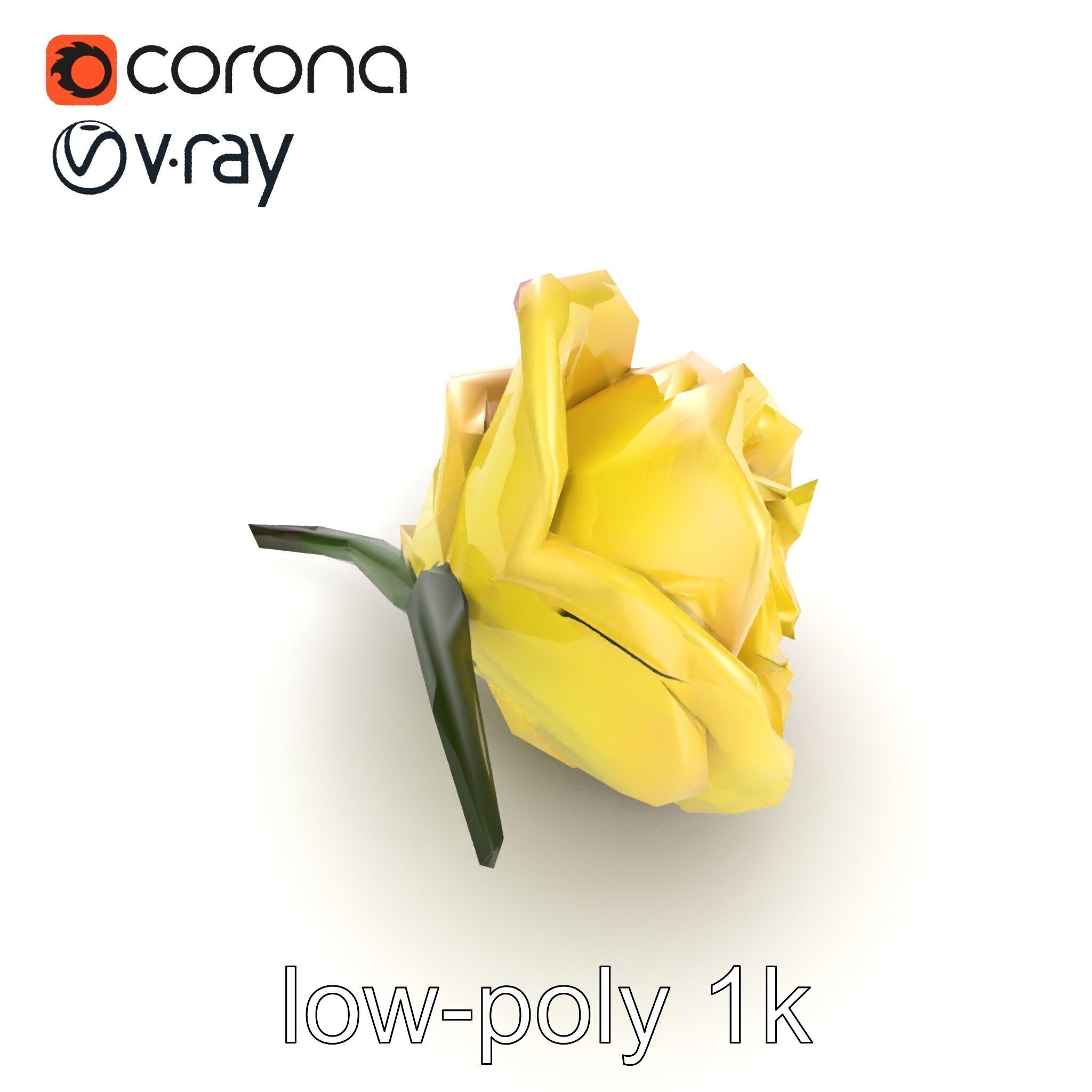 Realistic Rose Flower 3D model pack Low-poly 3D model_31