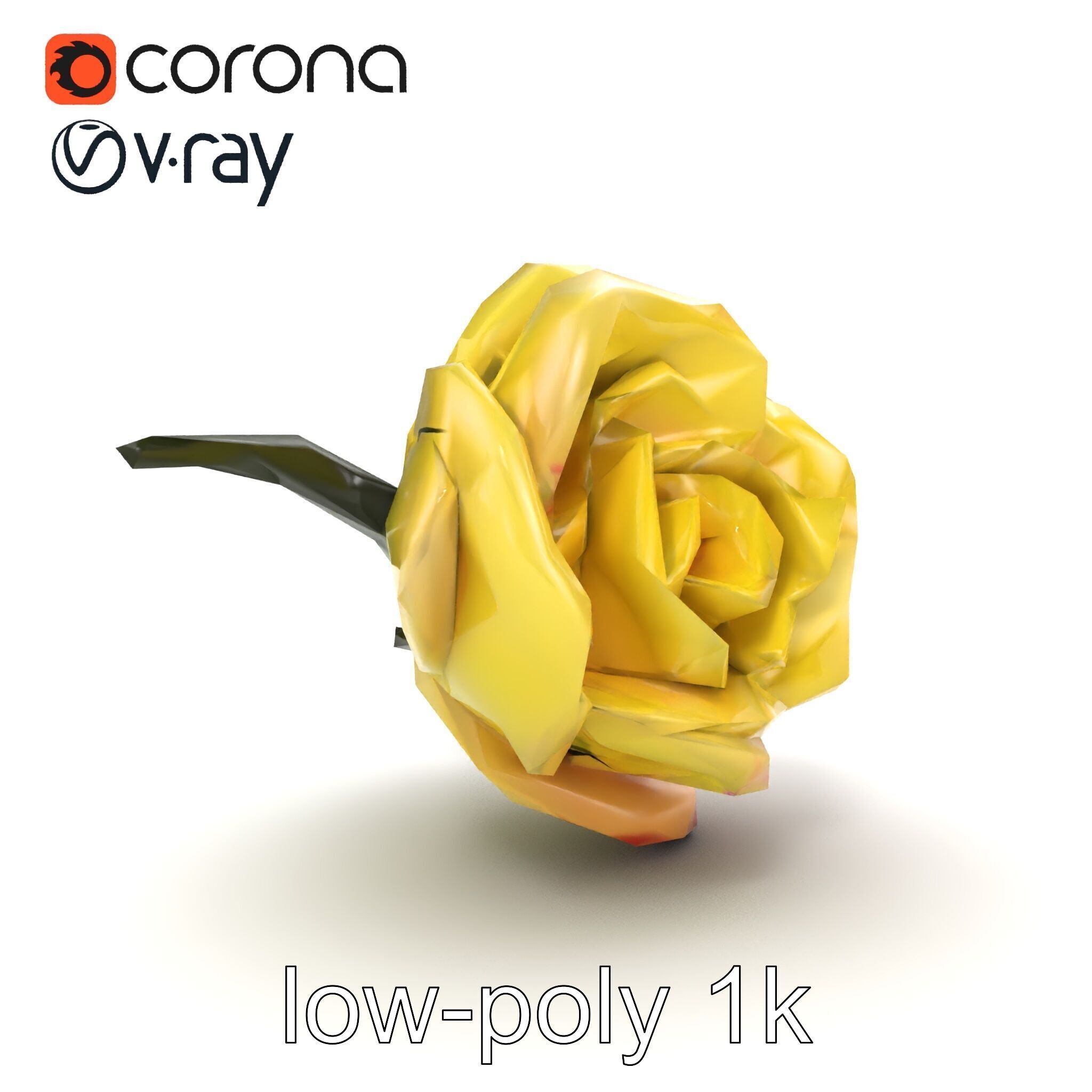 Realistic Rose Flower 3D model pack Low-poly 3D model_19
