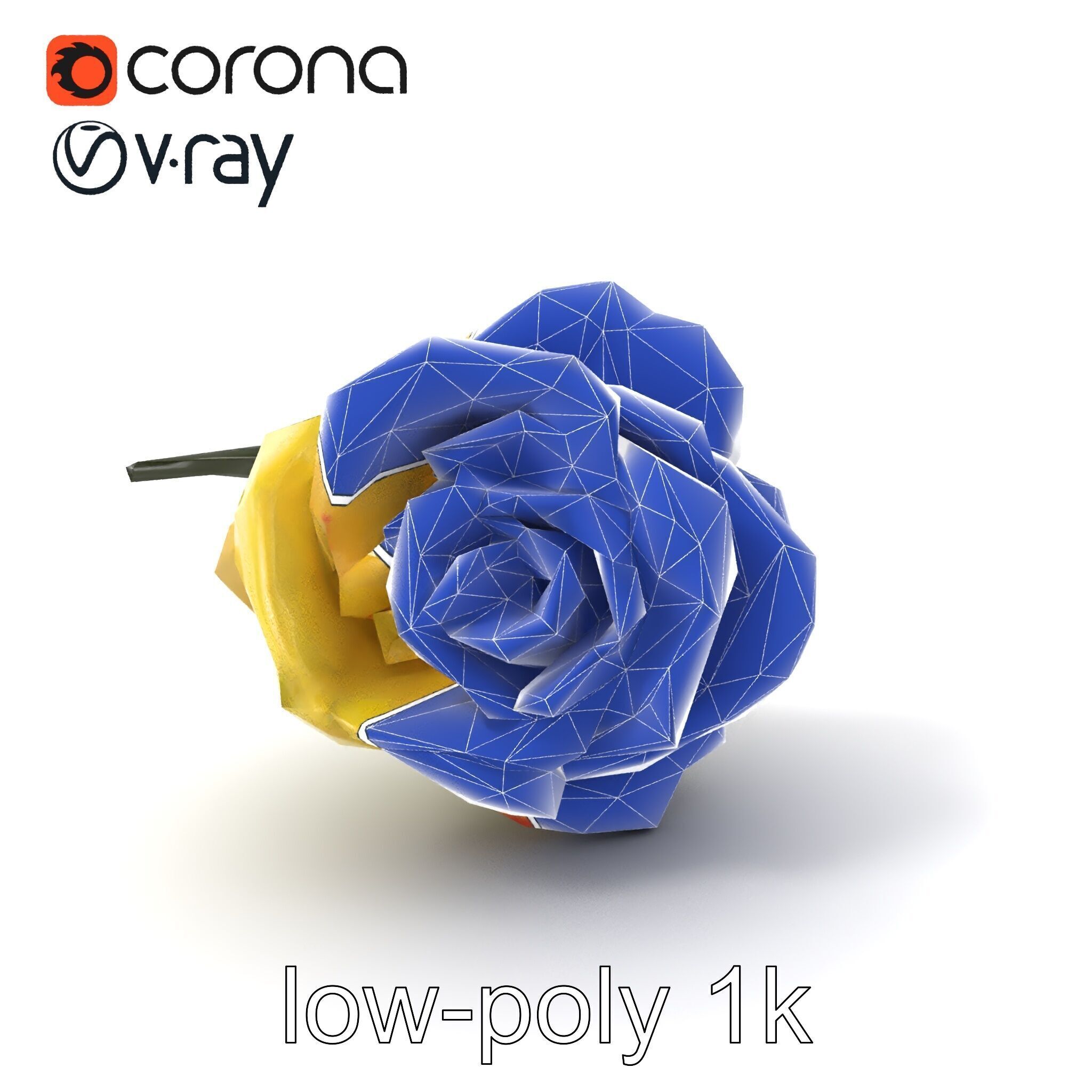 Realistic Rose Flower 3D model pack Low-poly 3D model_7