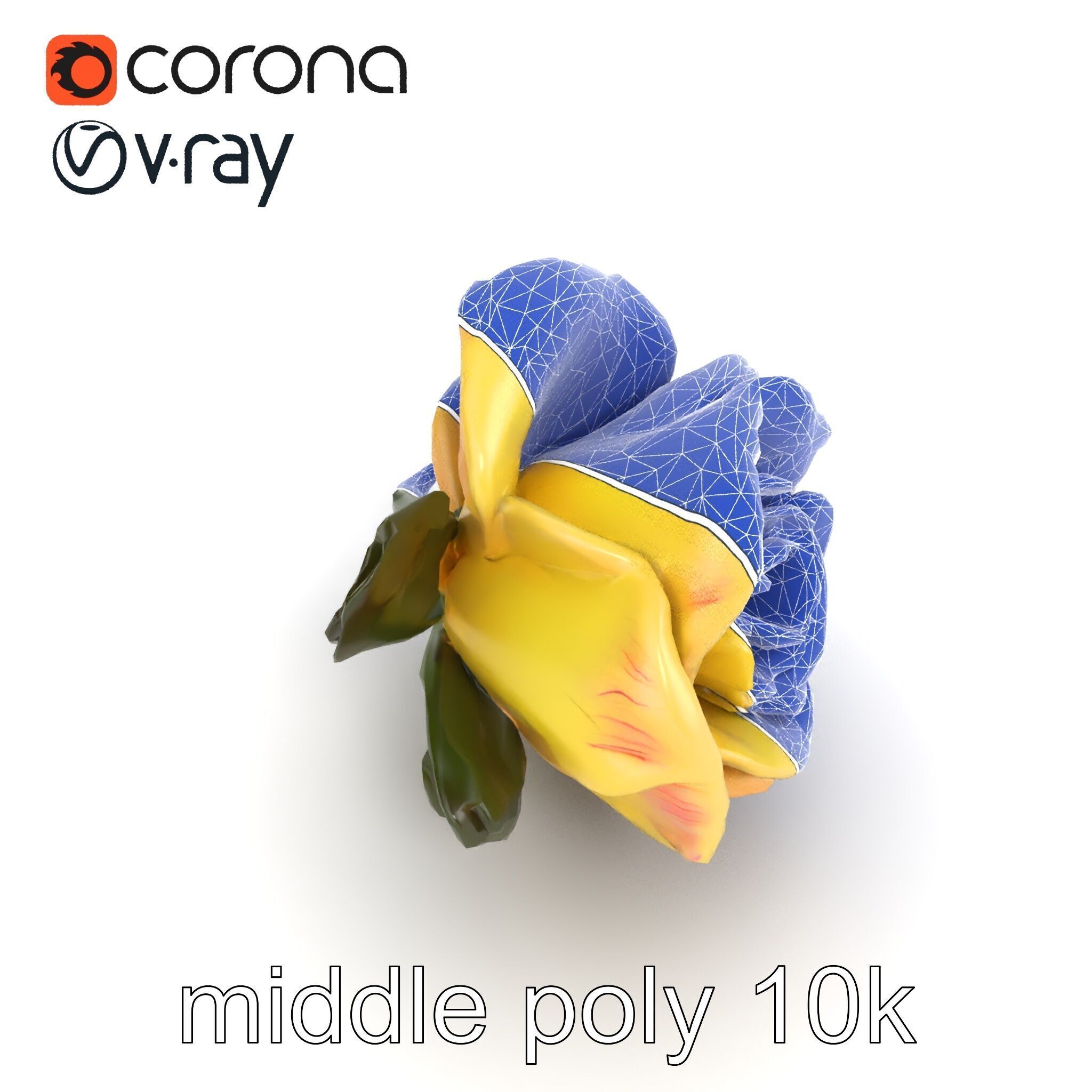 Realistic Rose Flower 3D model pack Low-poly 3D model_15