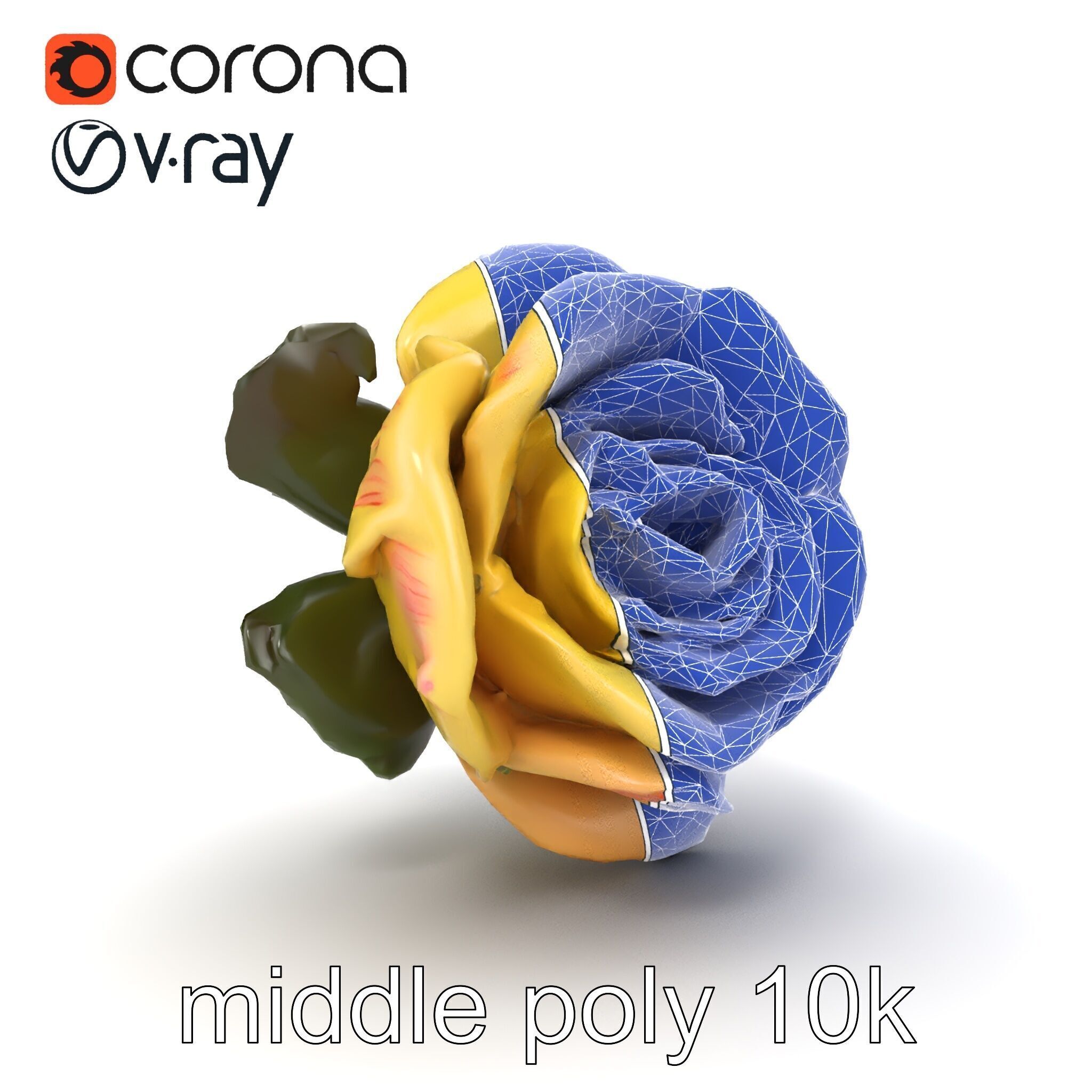 Realistic Rose Flower 3D model pack Low-poly 3D model_14