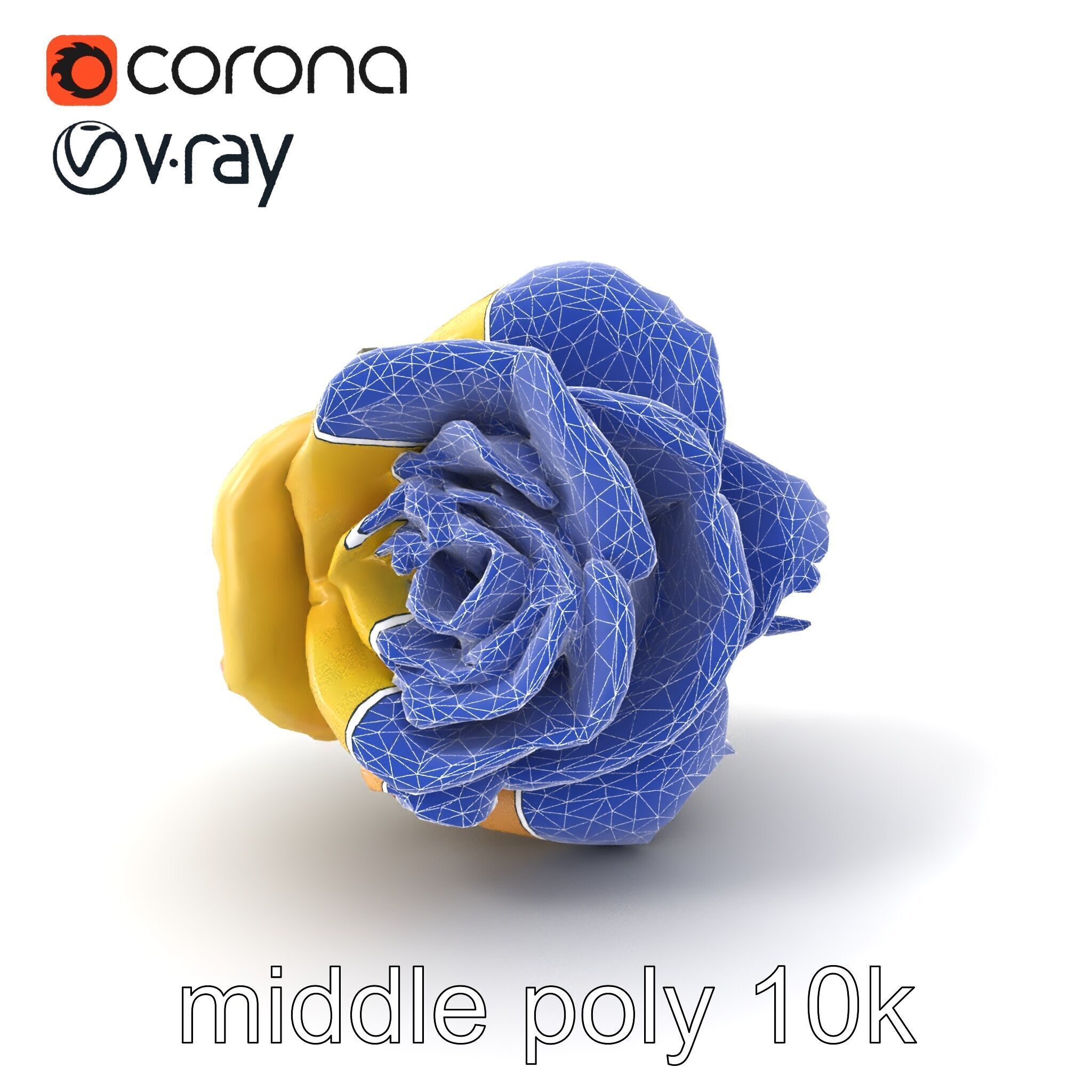 Realistic Rose Flower 3D model pack Low-poly 3D model_6