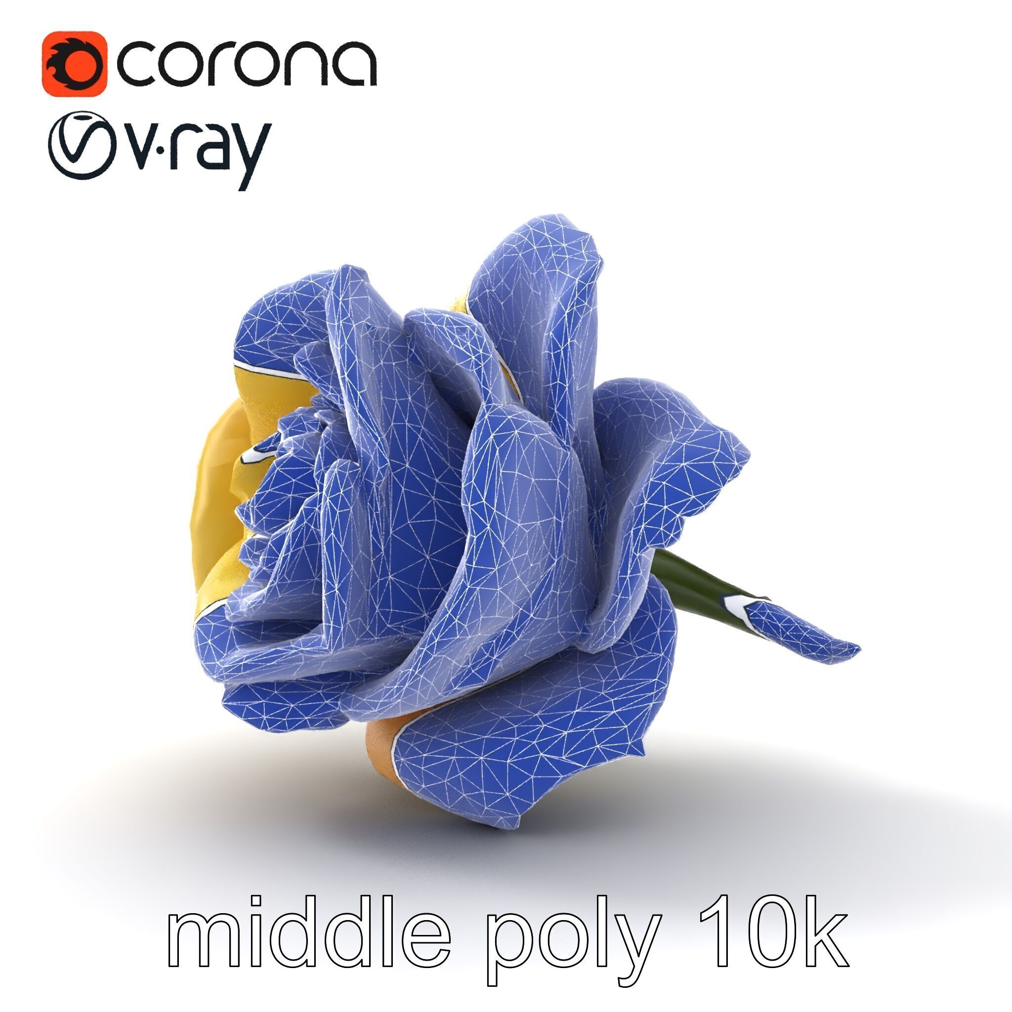 Realistic Rose Flower 3D model pack Low-poly 3D model_20