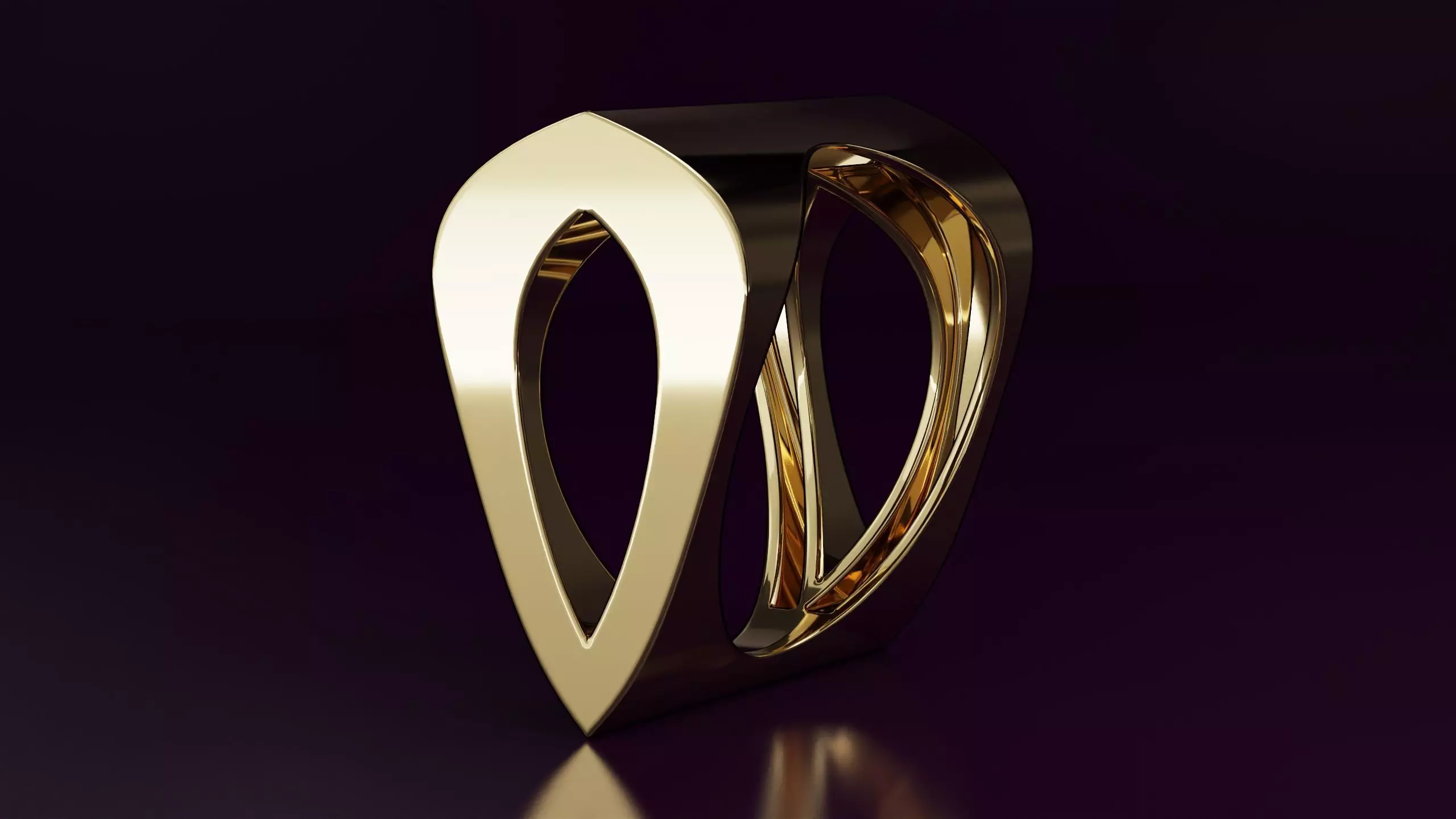 free form square ring N02 3D print model