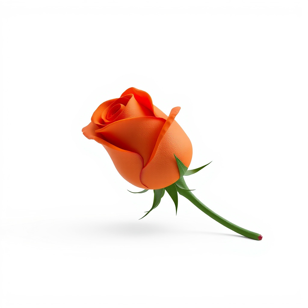 Rosa Orange Rose with Red Tips model pack Low-poly 3D model_4