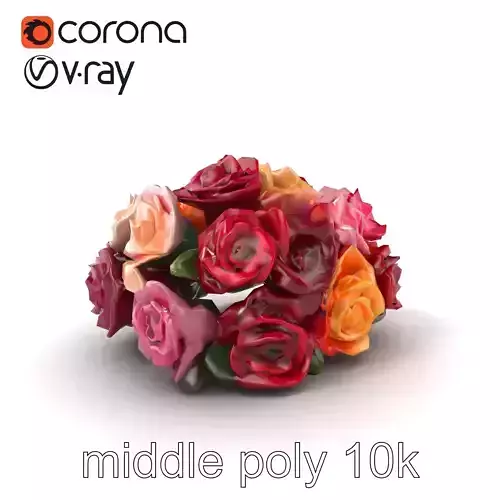 Realistic Rose Collection model pack Low-poly 3D model