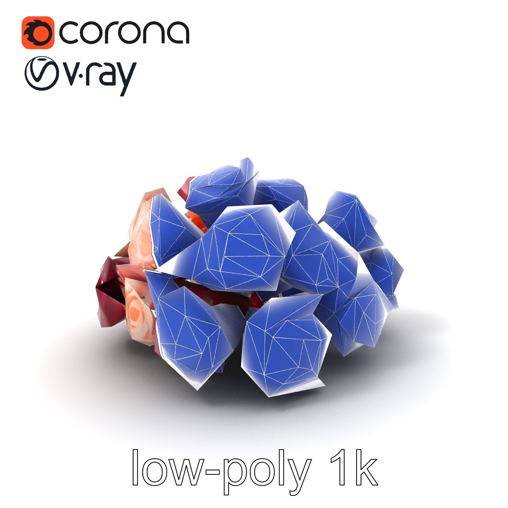 Realistic Rose Collection model pack Low-poly 3D model_7