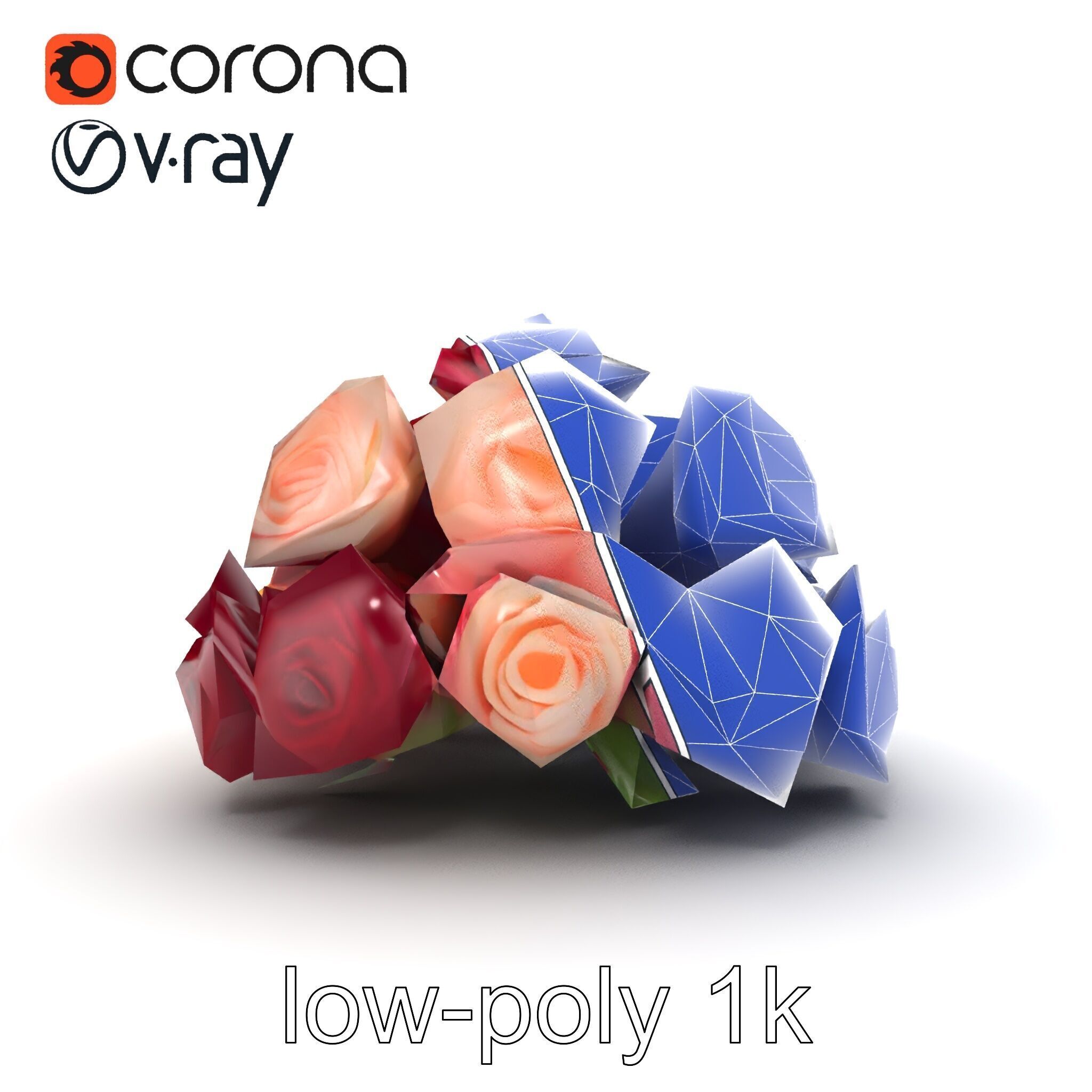 Realistic Rose Collection model pack Low-poly 3D model_12