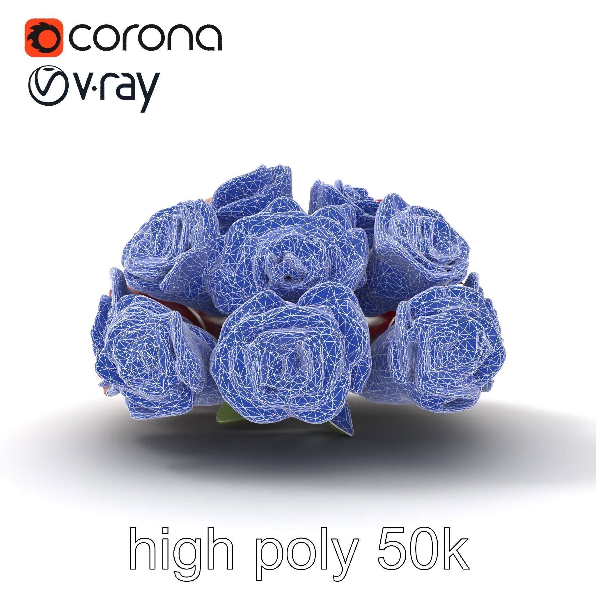 Realistic Rose Collection model pack Low-poly 3D model_32