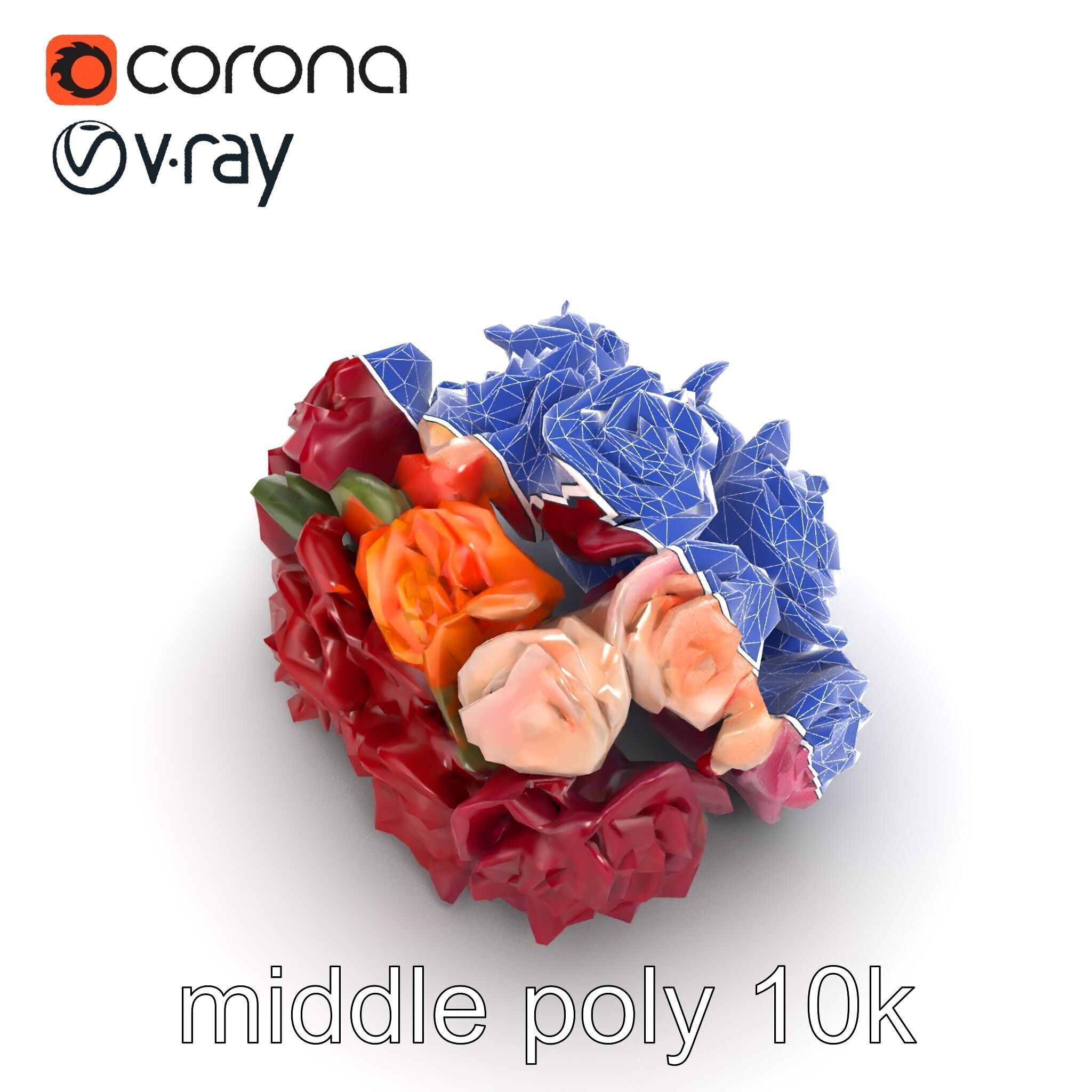 Realistic Rose Collection model pack Low-poly 3D model_19