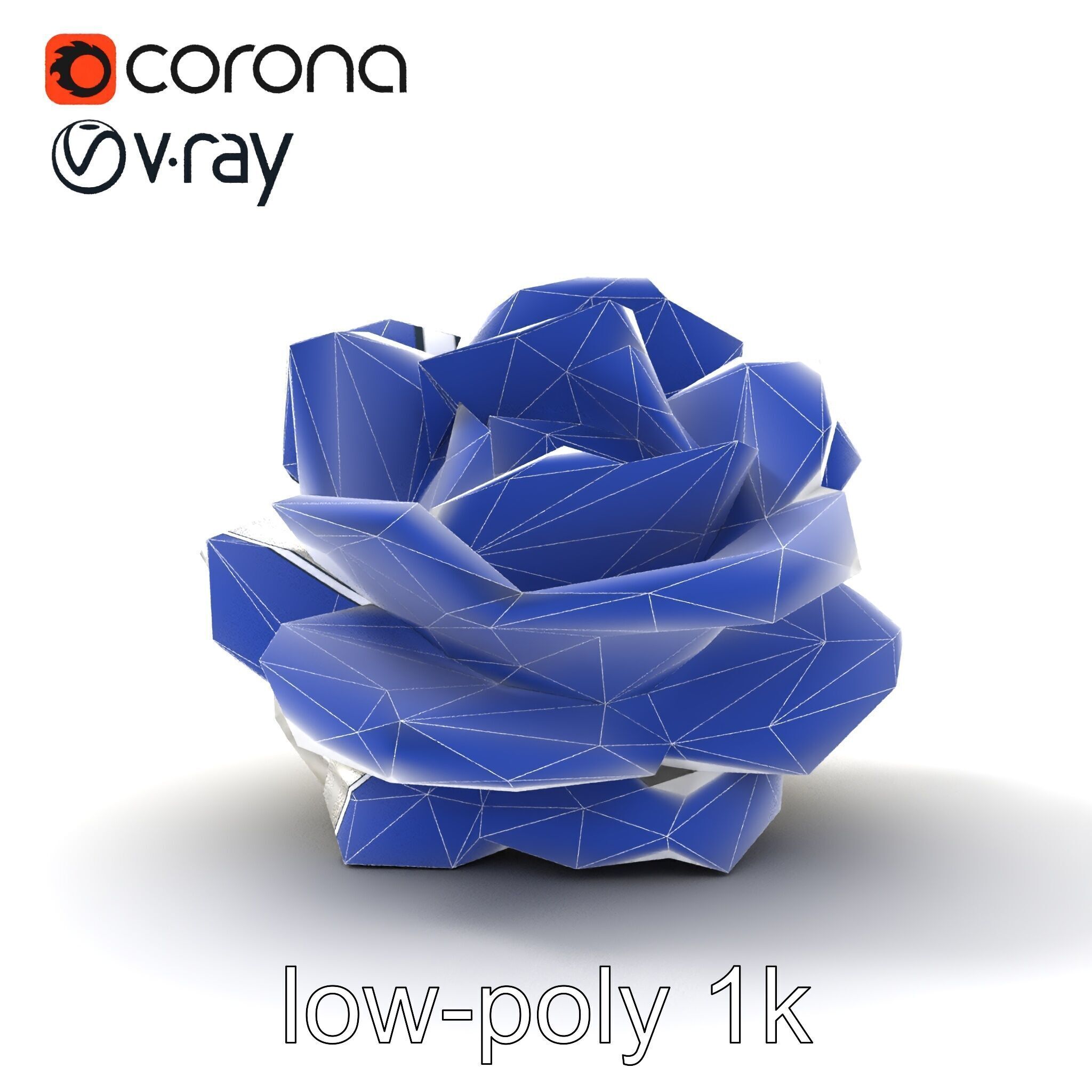 Rosa Alba White Rose Floral Model Pack Low-poly 3D model_22
