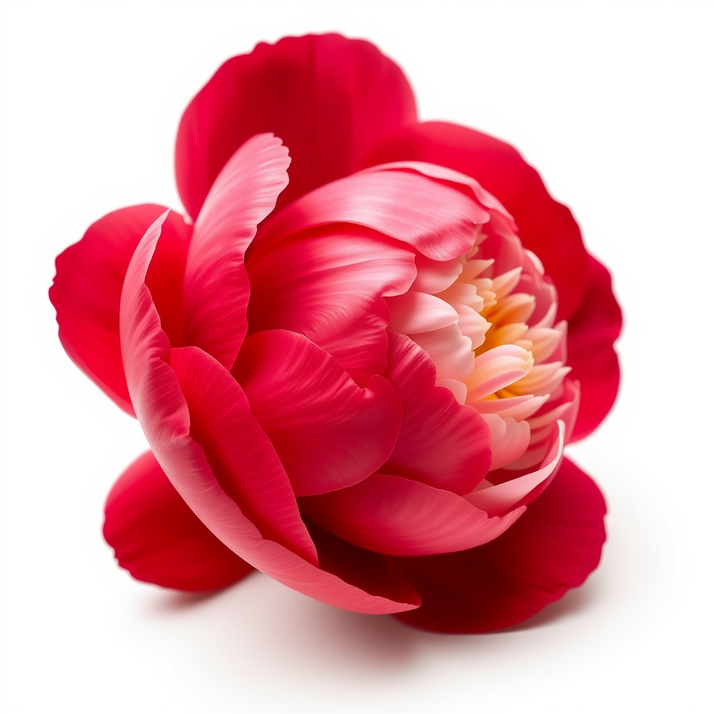 Red Peony Flower 3D Model Pack with Vivid Textures Low-poly 3D model_4
