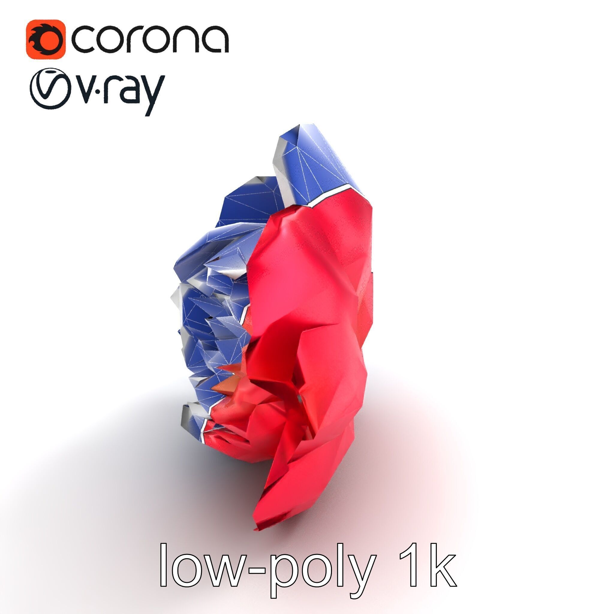 Red Peony Flower 3D Model Pack with Vivid Textures Low-poly 3D model_29