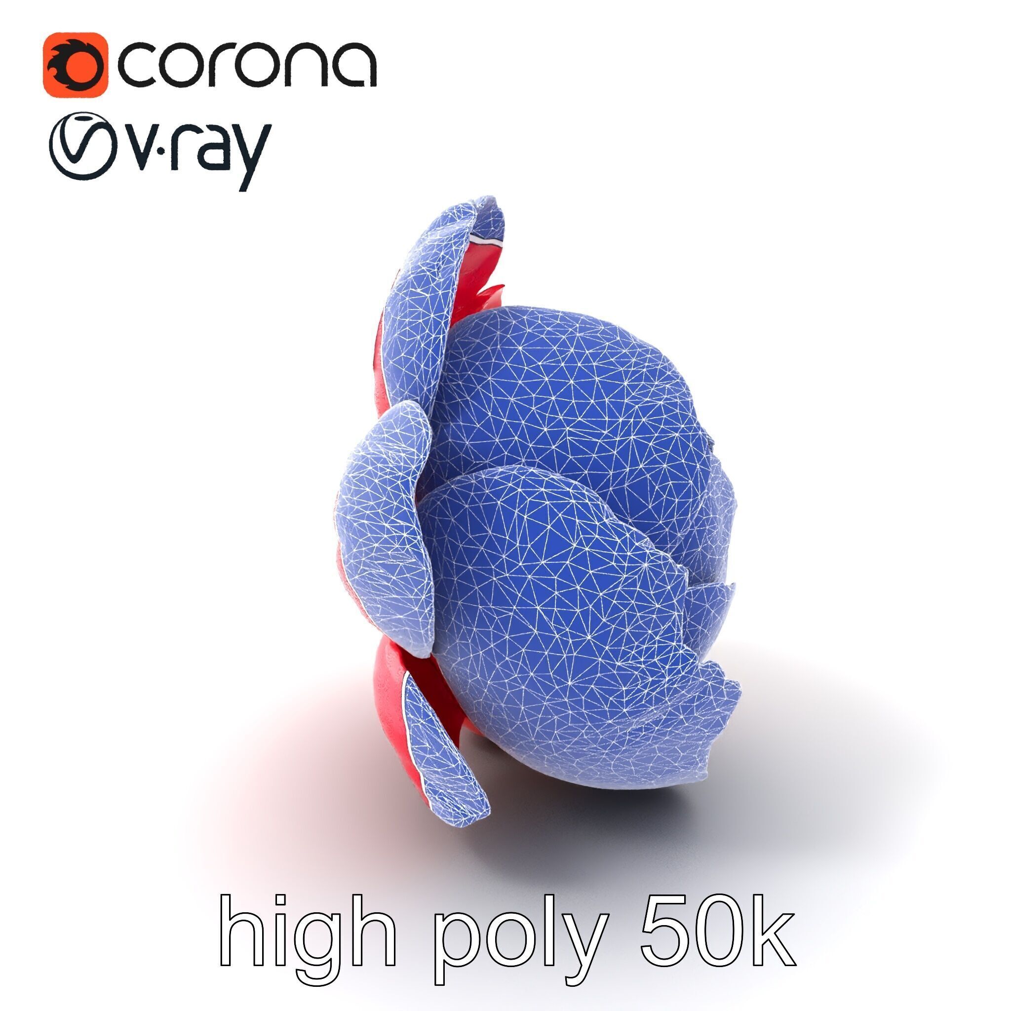 Red Peony Flower 3D Model Pack with Vivid Textures Low-poly 3D model_10