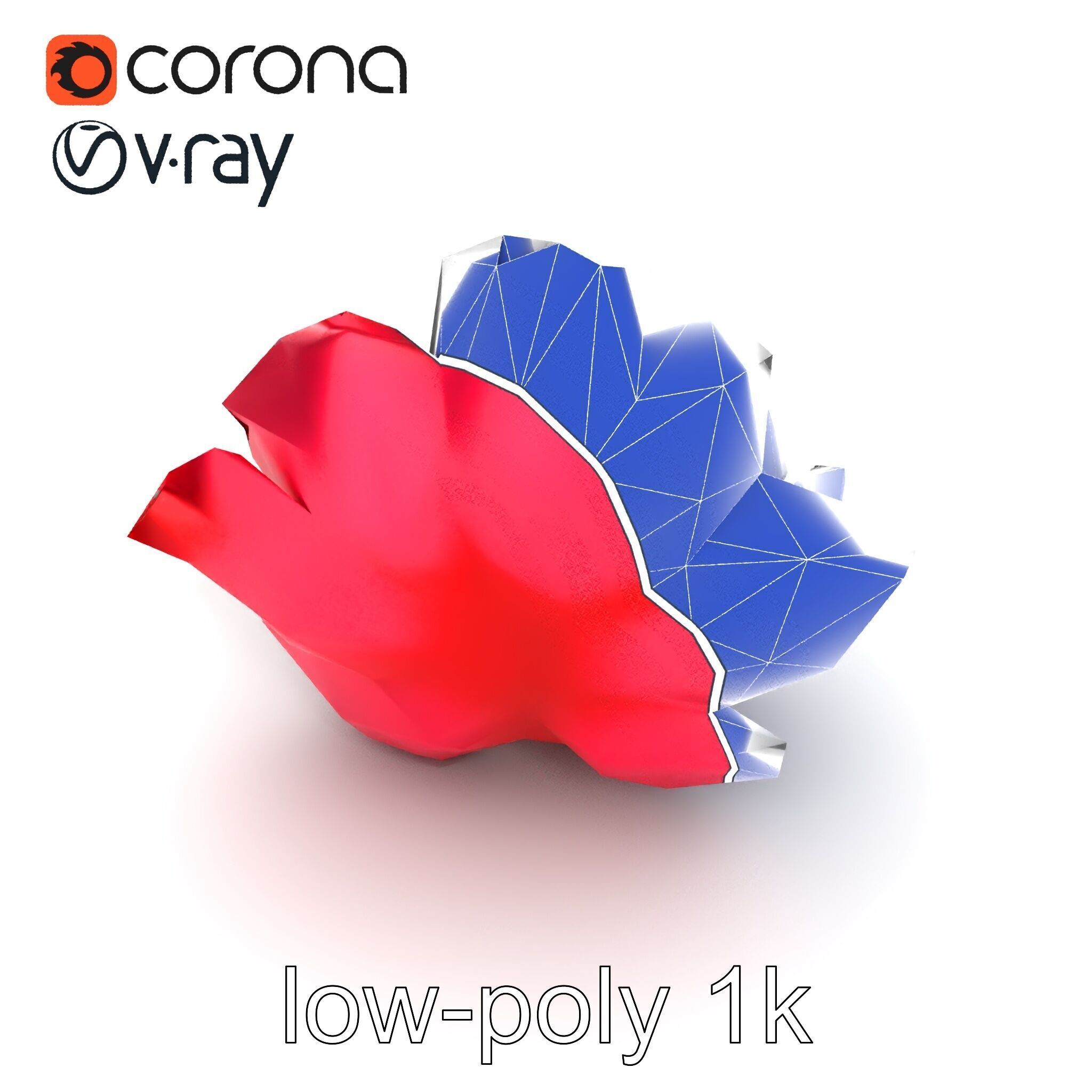 Red Peony Flower 3D Model Pack with Vivid Textures Low-poly 3D model_27