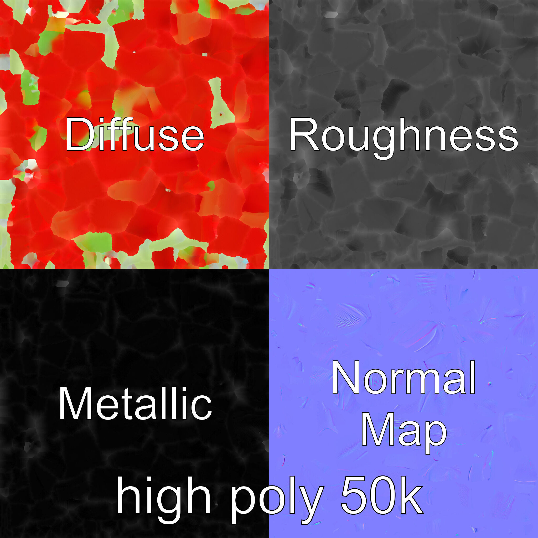 Red Tulip Realistic Flower Model Pack Low-poly 3D model_3