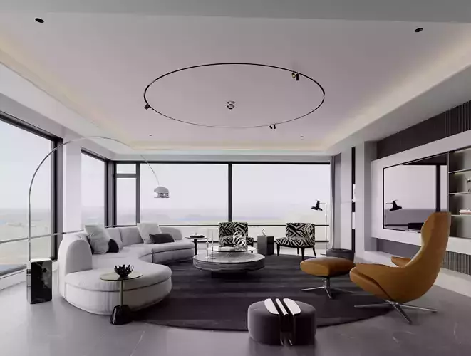 Modern living room scene