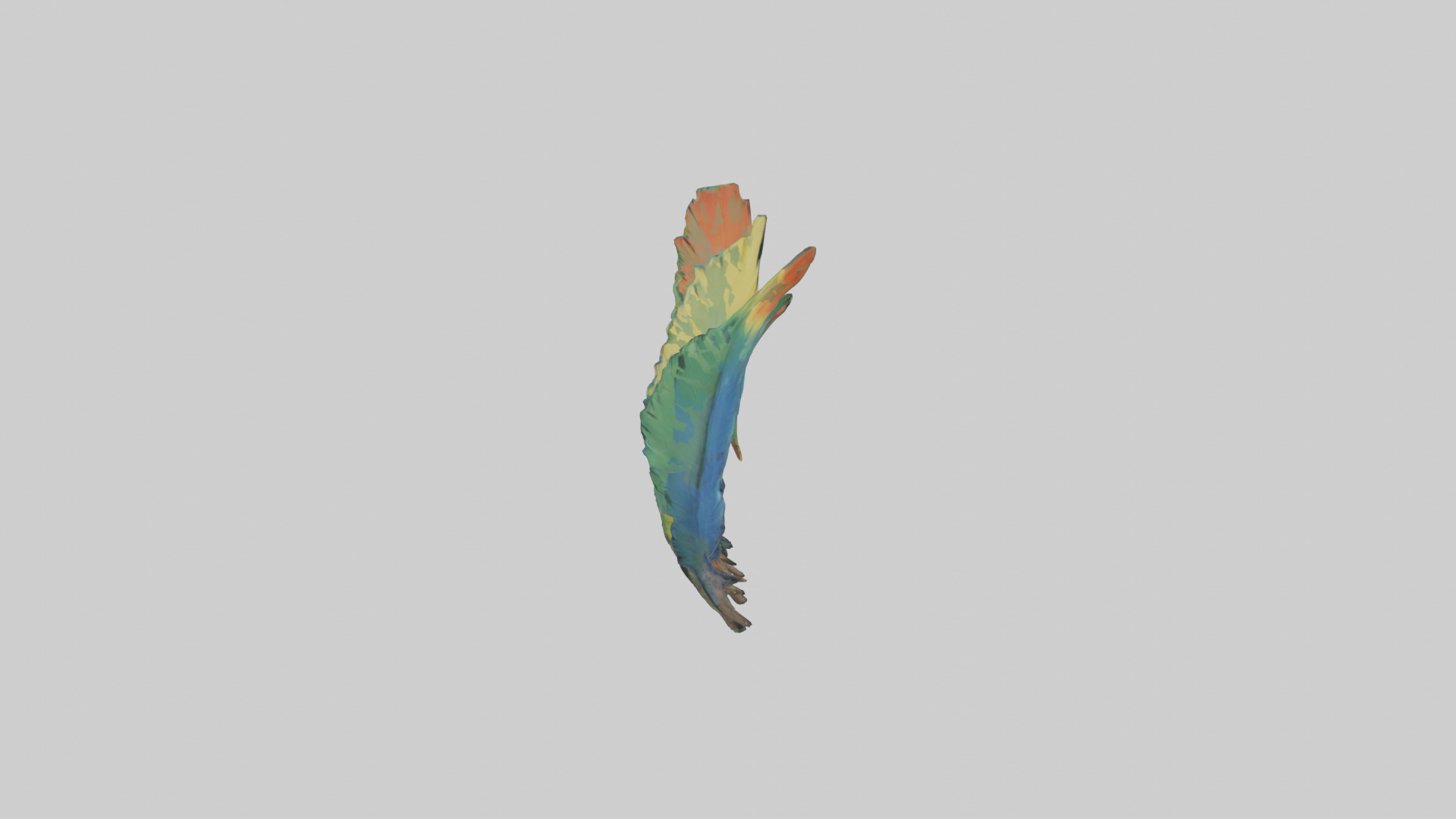 Parrot Tail Feathers Model Low-poly 3D model_13