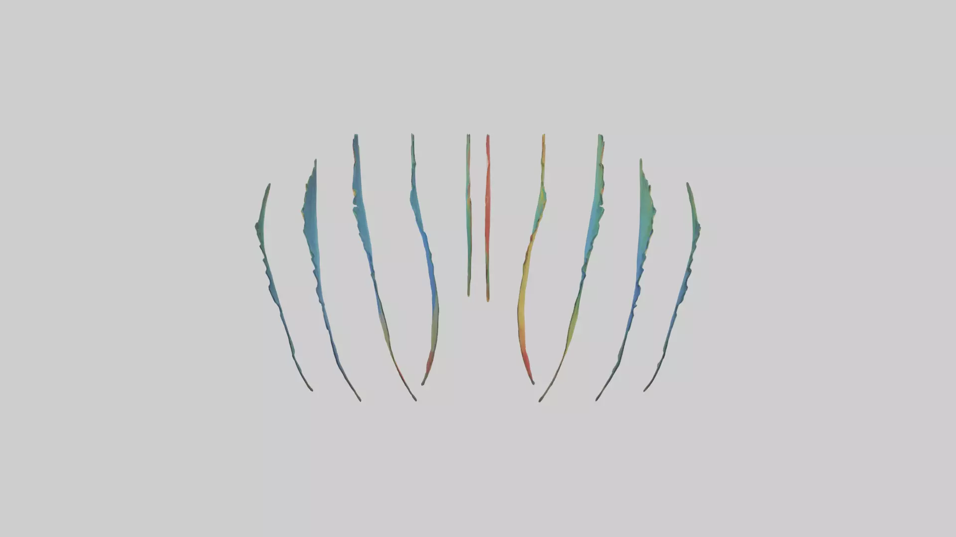 Parrot Tail Feathers Model Low-poly 3D model_0