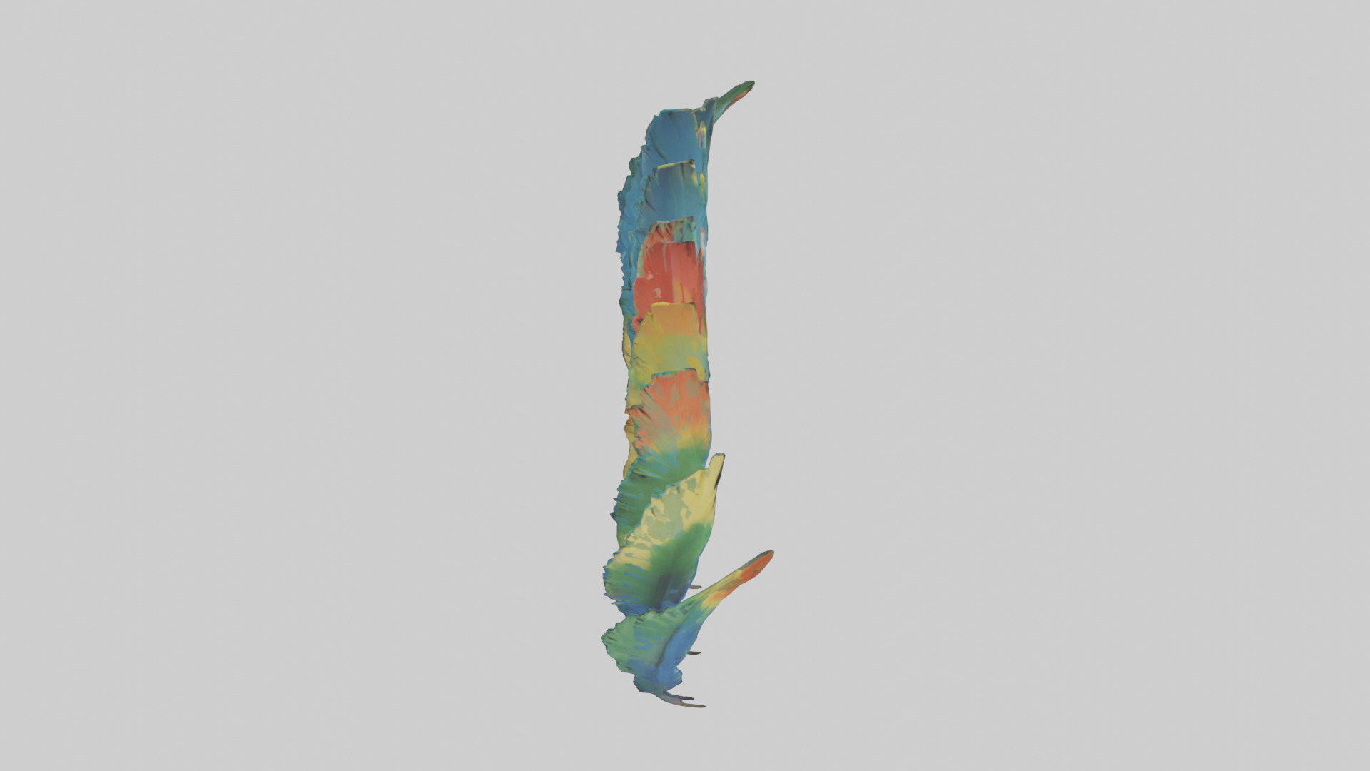 Parrot Tail Feathers Model Low-poly 3D model_18