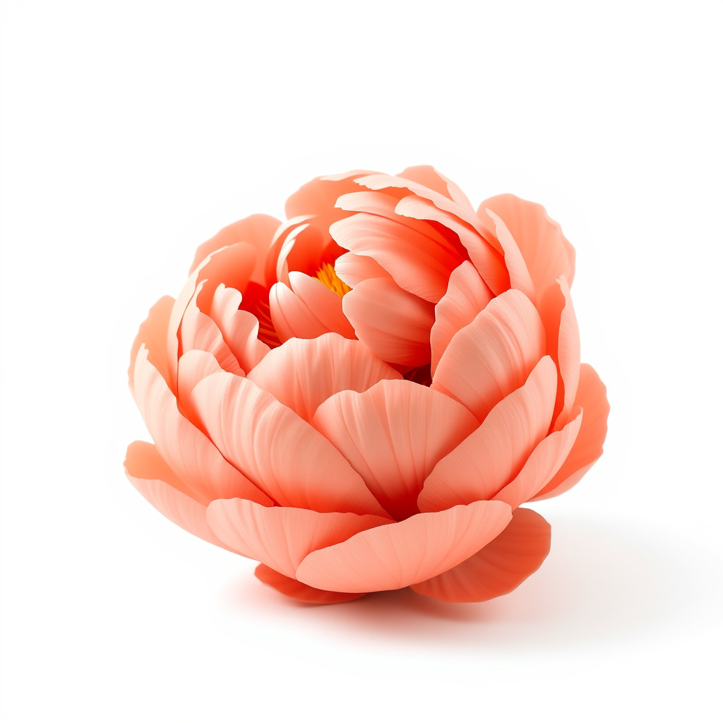 Coral Peony Soft Petals model pack Low-poly 3D model_3