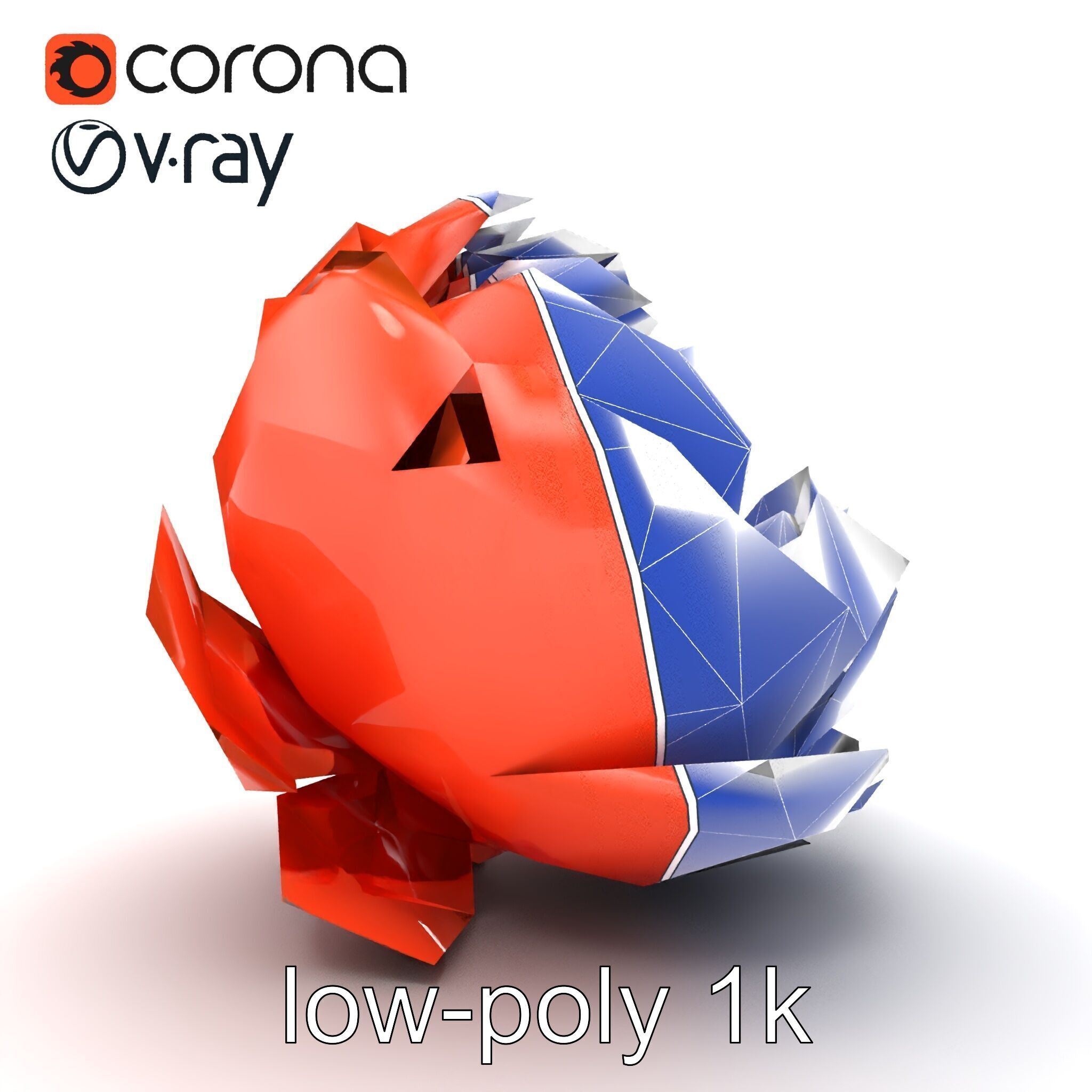 Coral Peony Soft Petals model pack Low-poly 3D model_25