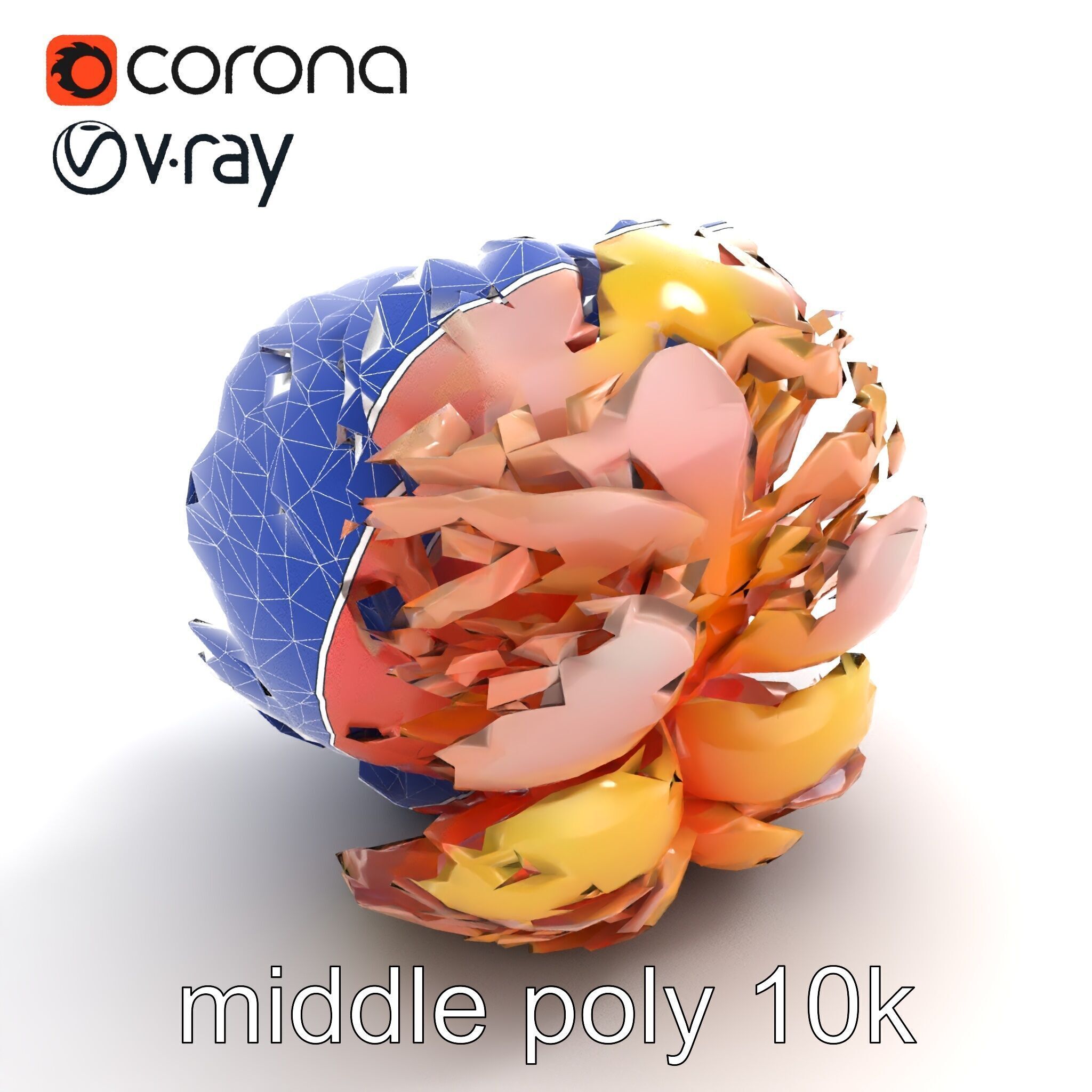 Peony Flower Detailed Realistic Bloom model pack Low-poly 3D model_25