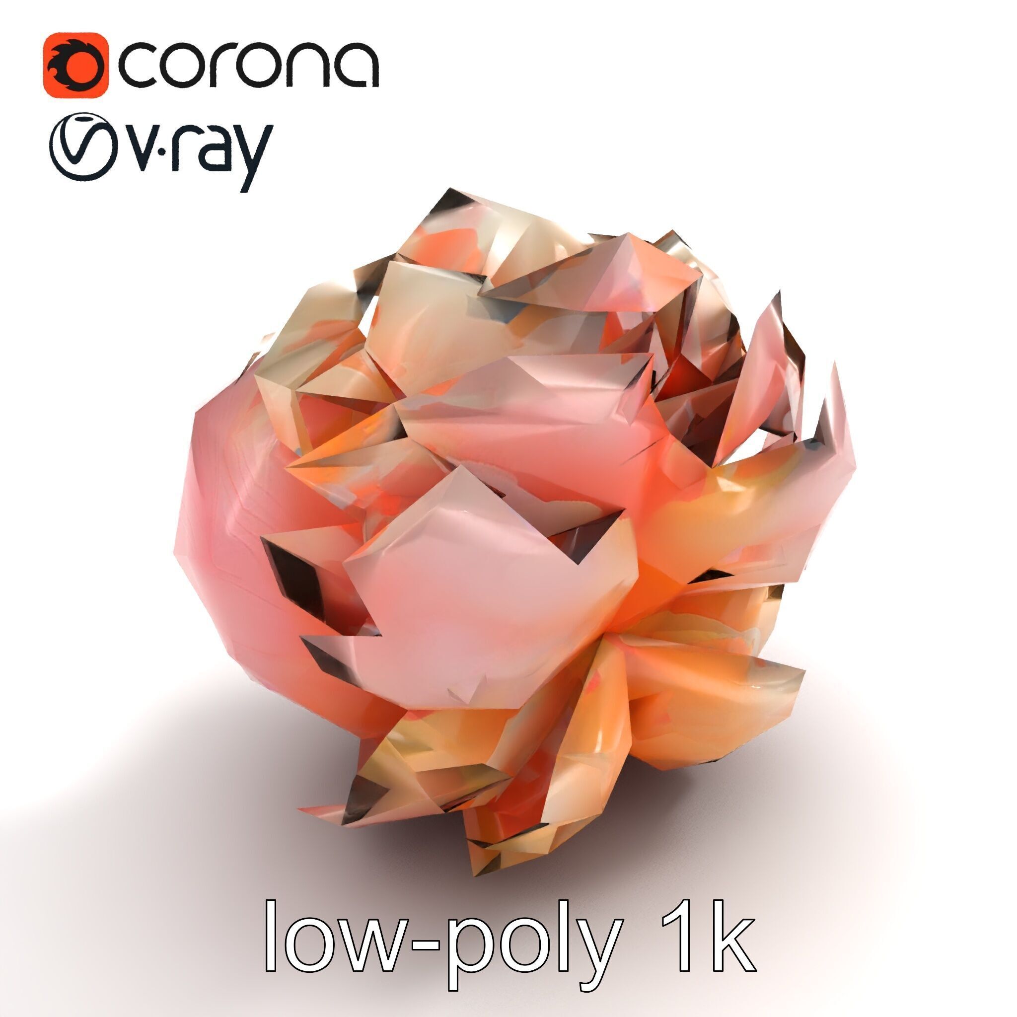 Peony Flower Detailed Realistic Bloom model pack Low-poly 3D model_8