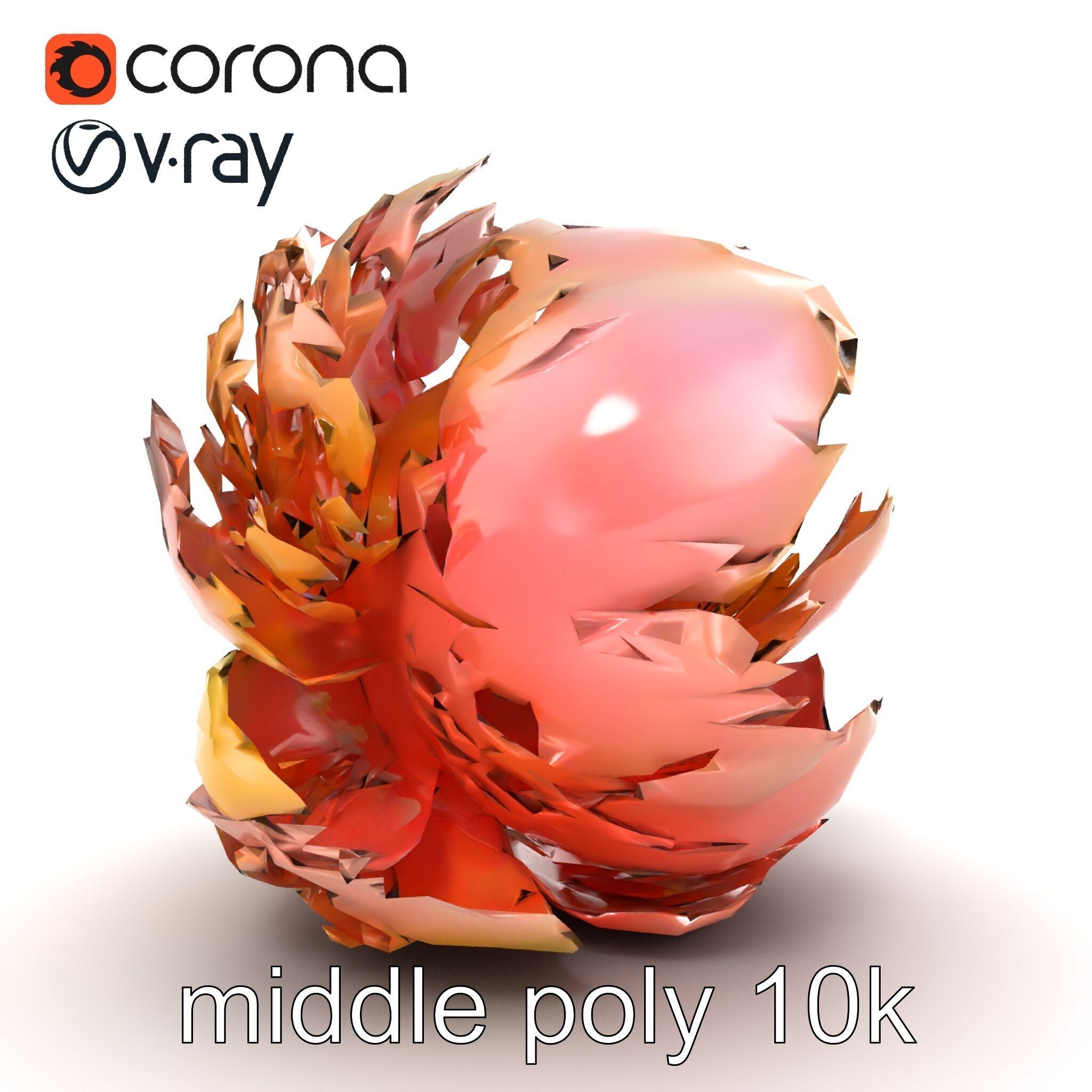 Peony Flower Detailed Realistic Bloom model pack Low-poly 3D model_29
