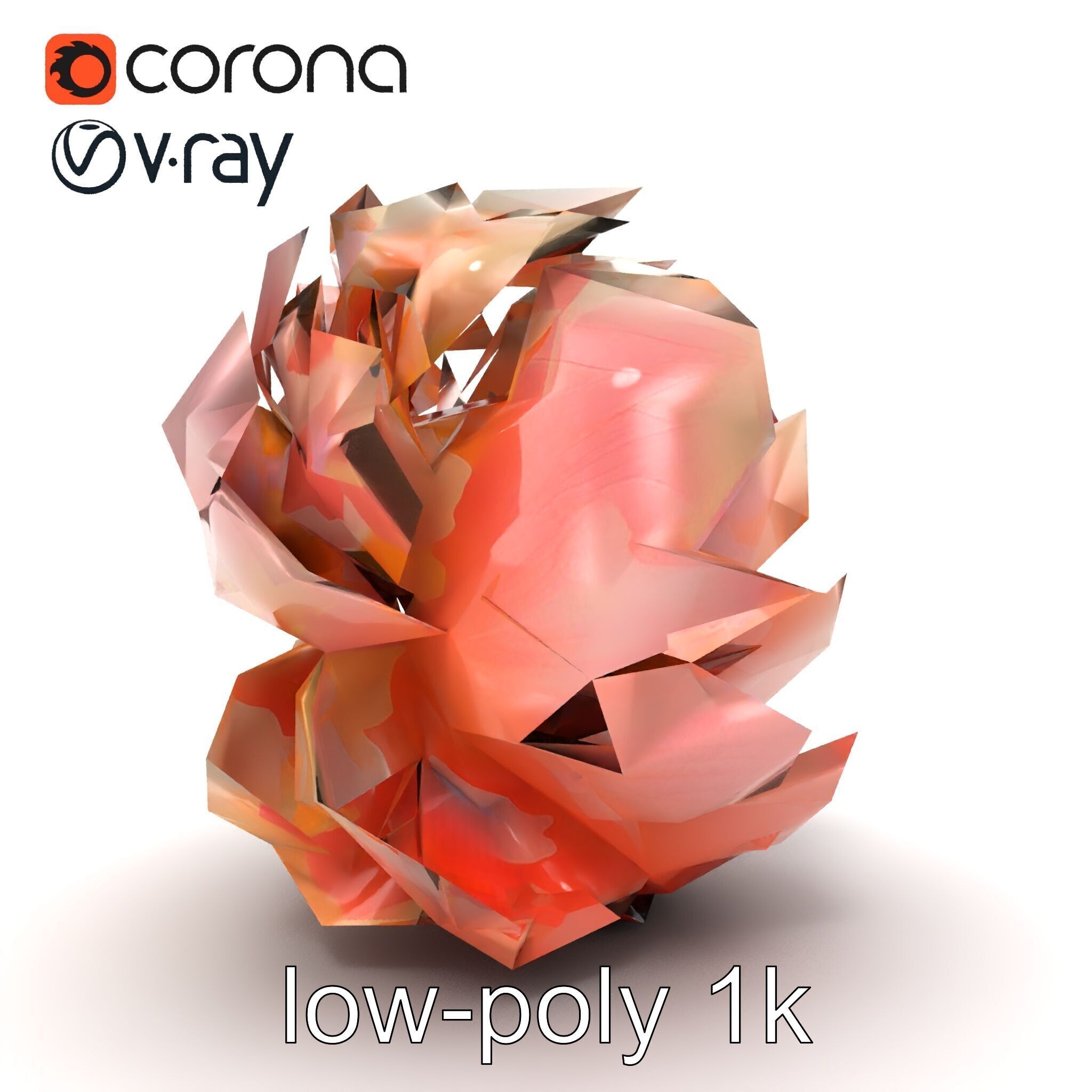 Peony Flower Detailed Realistic Bloom model pack Low-poly 3D model_15