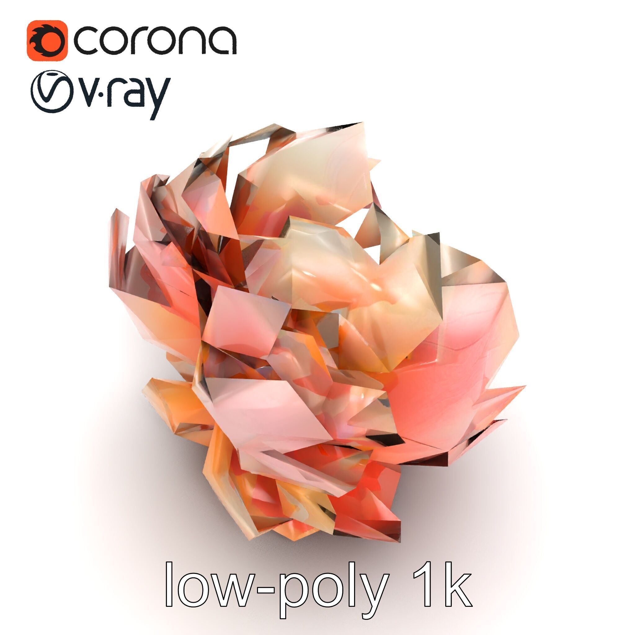 Peony Flower Detailed Realistic Bloom model pack Low-poly 3D model_12