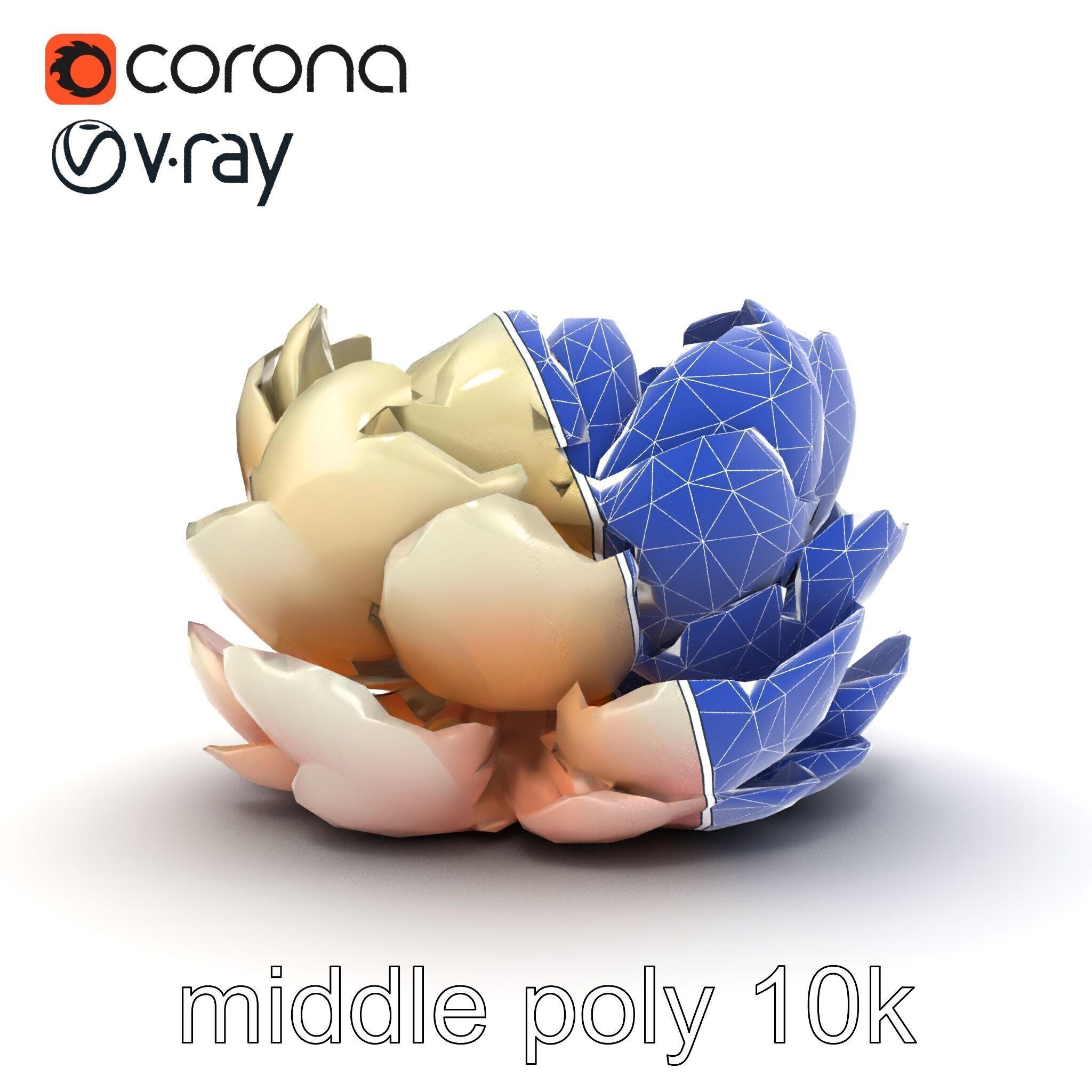 Peony Bloom Textured Model Pack Low-poly 3D model_20