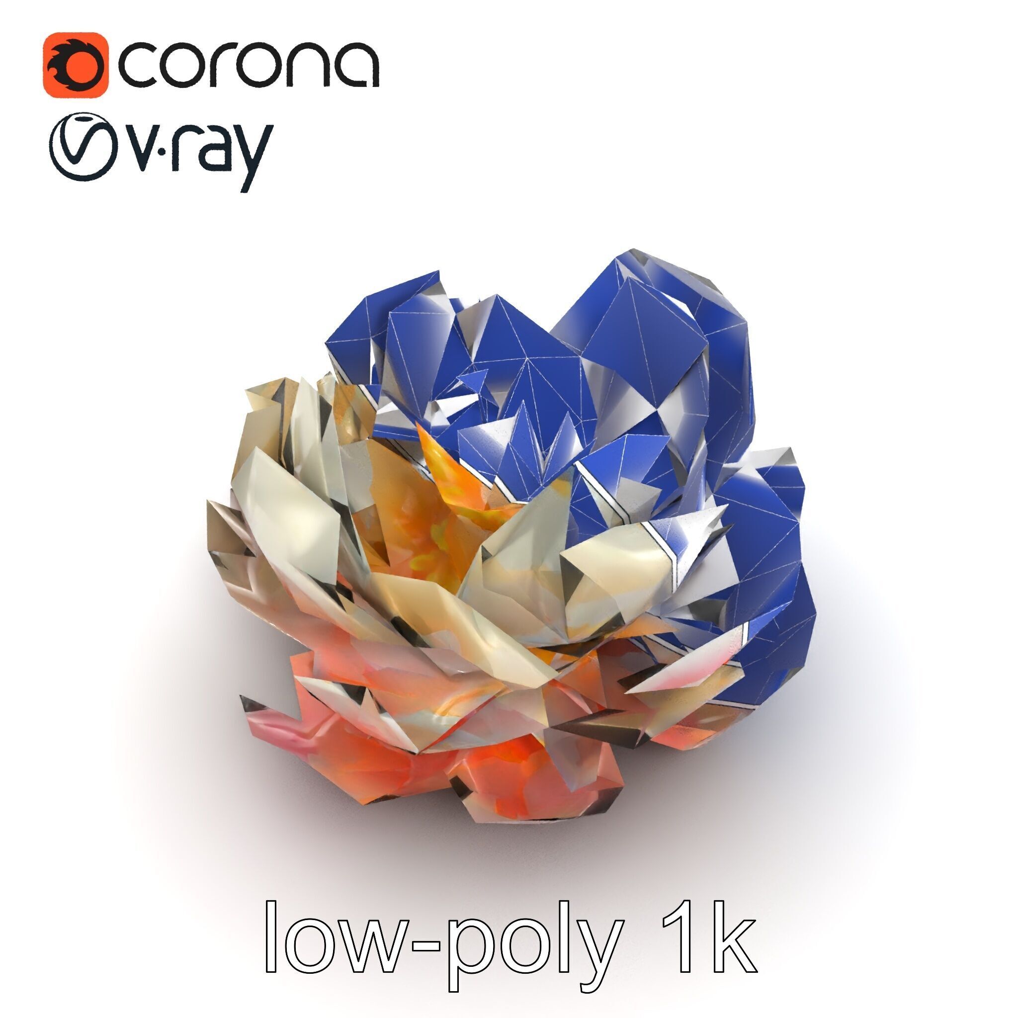 Peony Bloom Textured Model Pack Low-poly 3D model_22