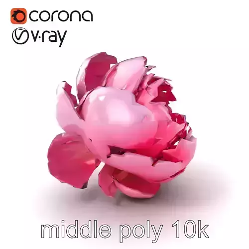 Realistic Peony Flower Diversity Model Pack