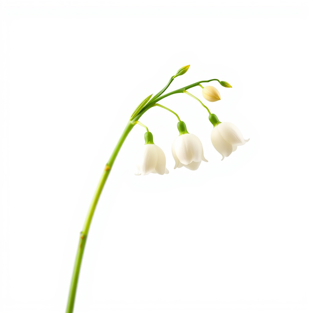 Cream Lily of the Valley Botanical model pack Low-poly 3D model_4