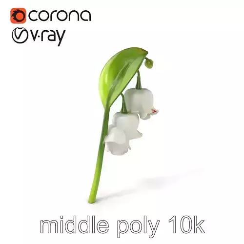 Japanese Lily of the Valley Elegant Bells model pack